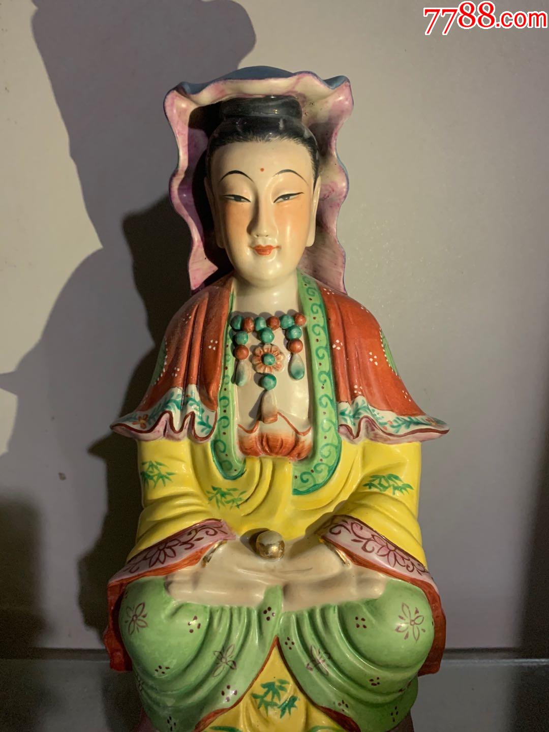 老观音菩萨佛像摆件