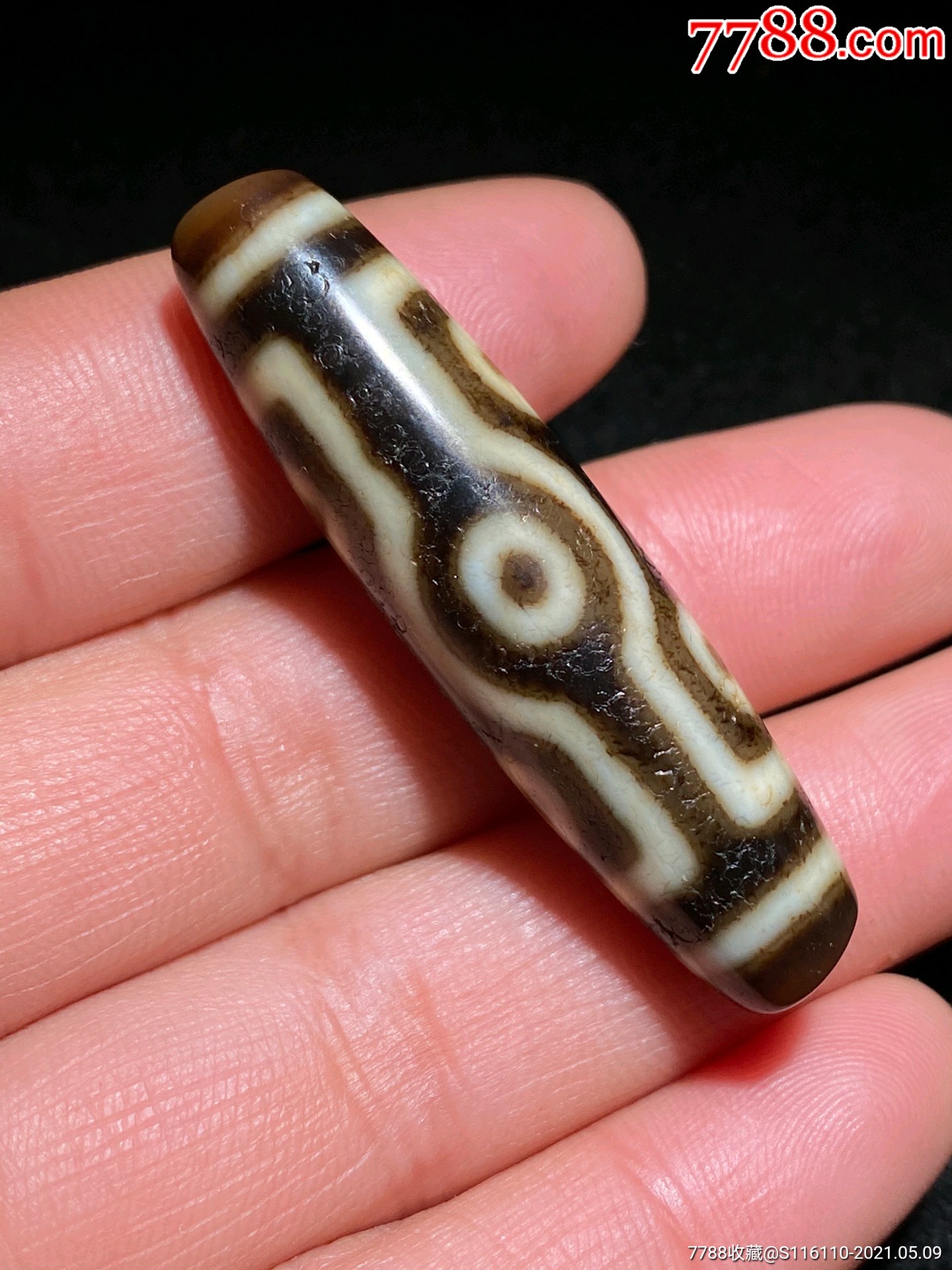 高油包浆七眼天珠收藏陪戴精品