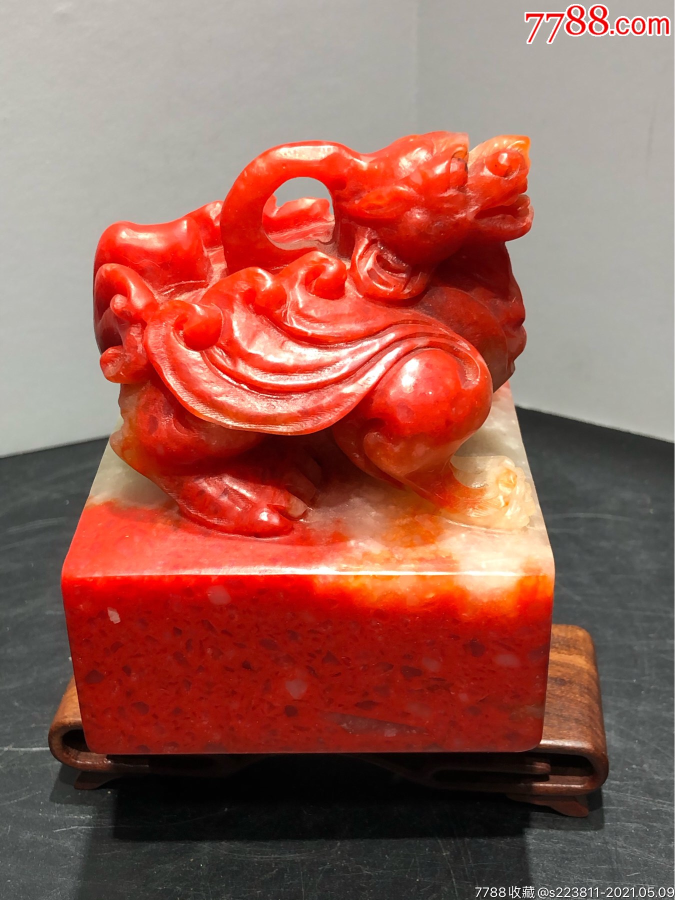 鸡血石貔貅印章_价格2800元【永恒不变的你】_第1张_7788收藏__收藏