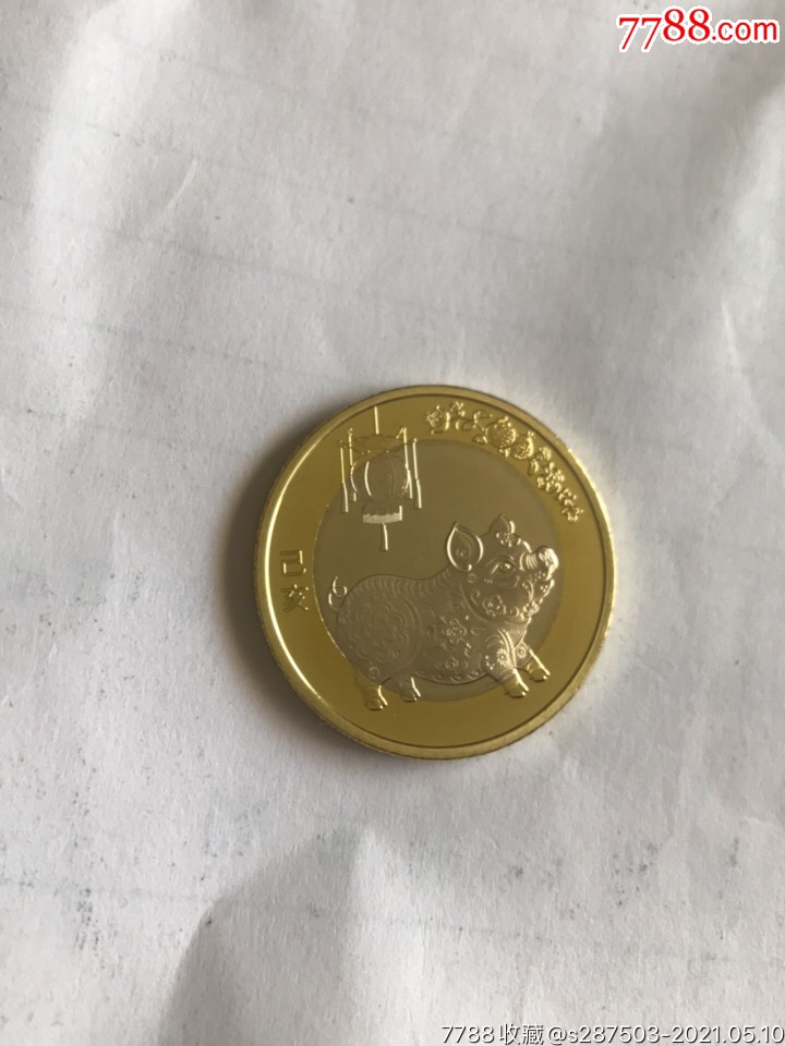 2019年10元猪年纪念币二猪贺岁十二生肖钱币硬币真币收藏