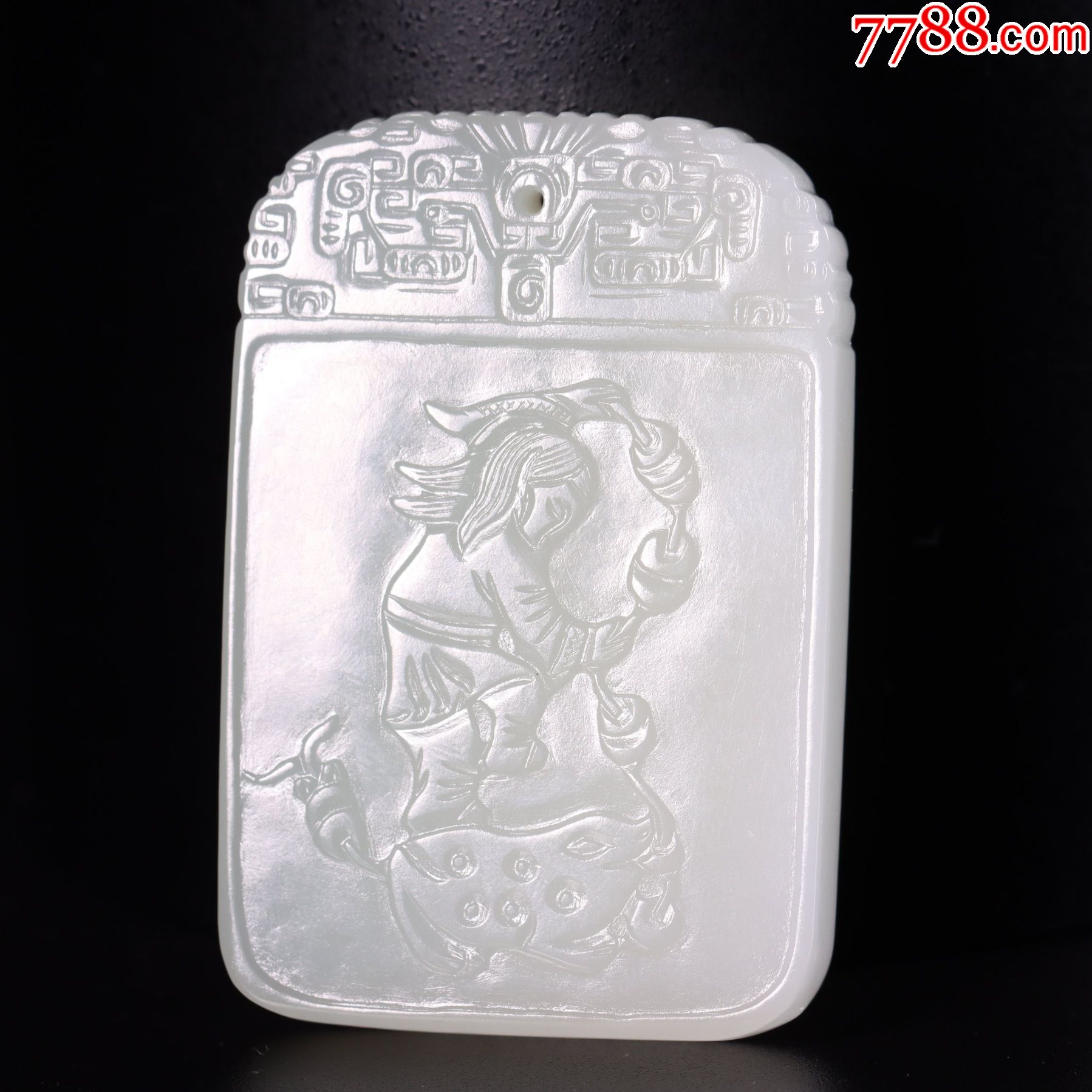 和田玉刘海戏金蟾子冈牌_价格8000元_第1张_7788收藏__收藏热线