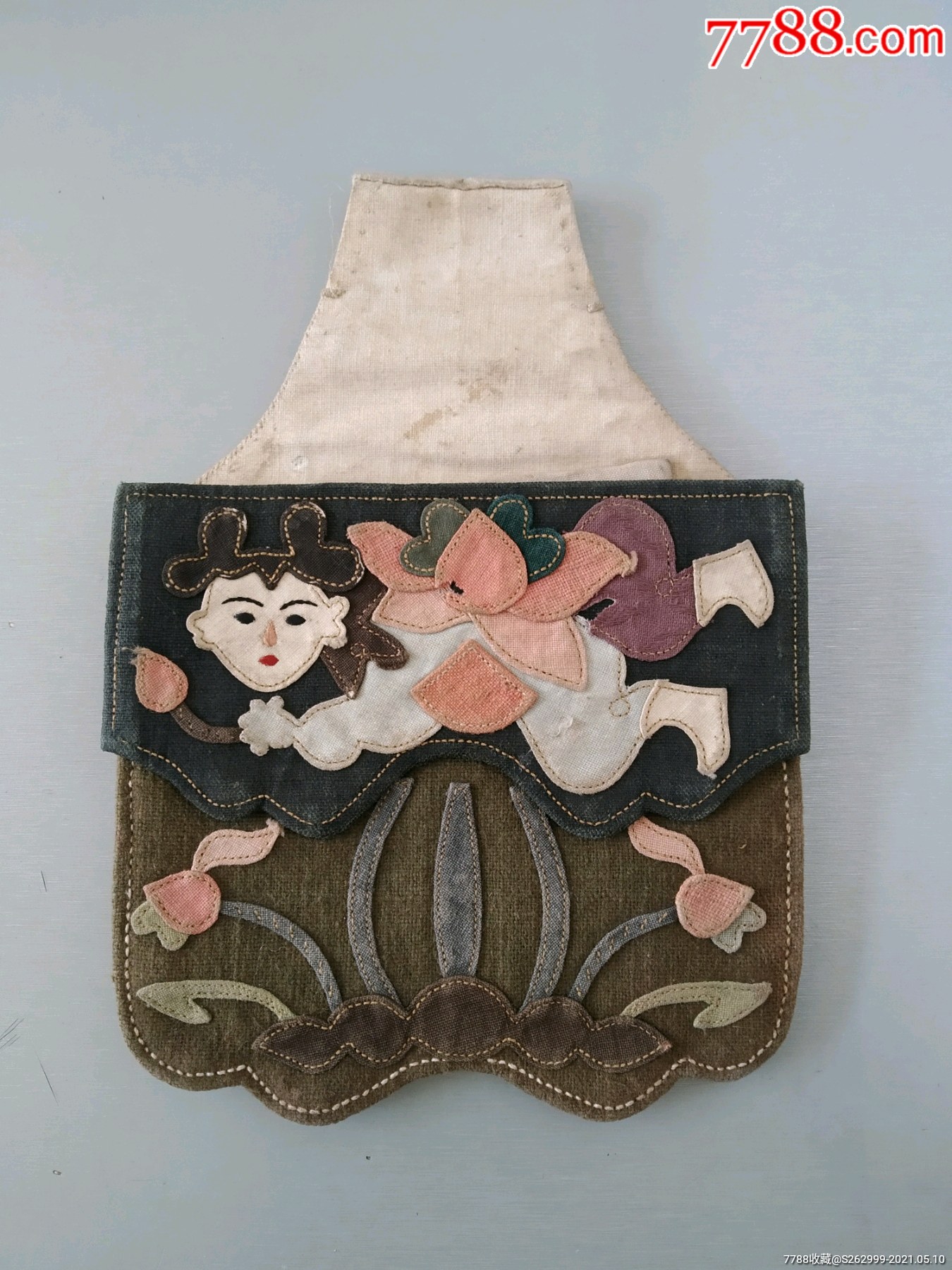 老绣品荷包,老刺绣钱包