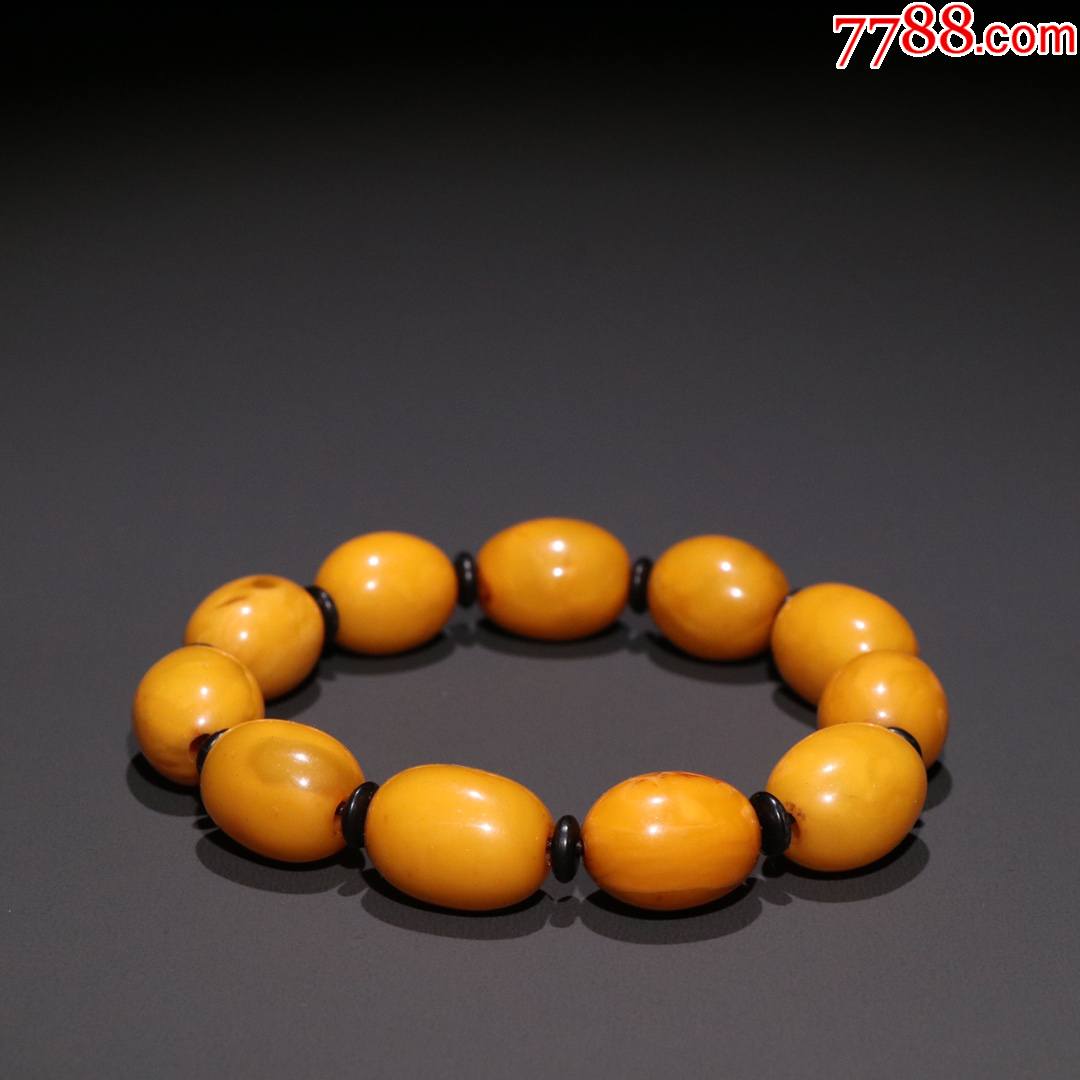 清百年蜜蜡枣珠形手串