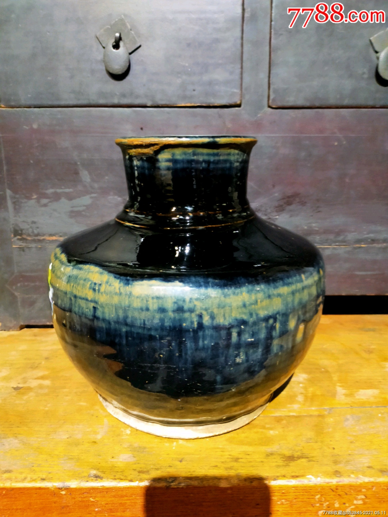 明代磁州窑黑釉罐