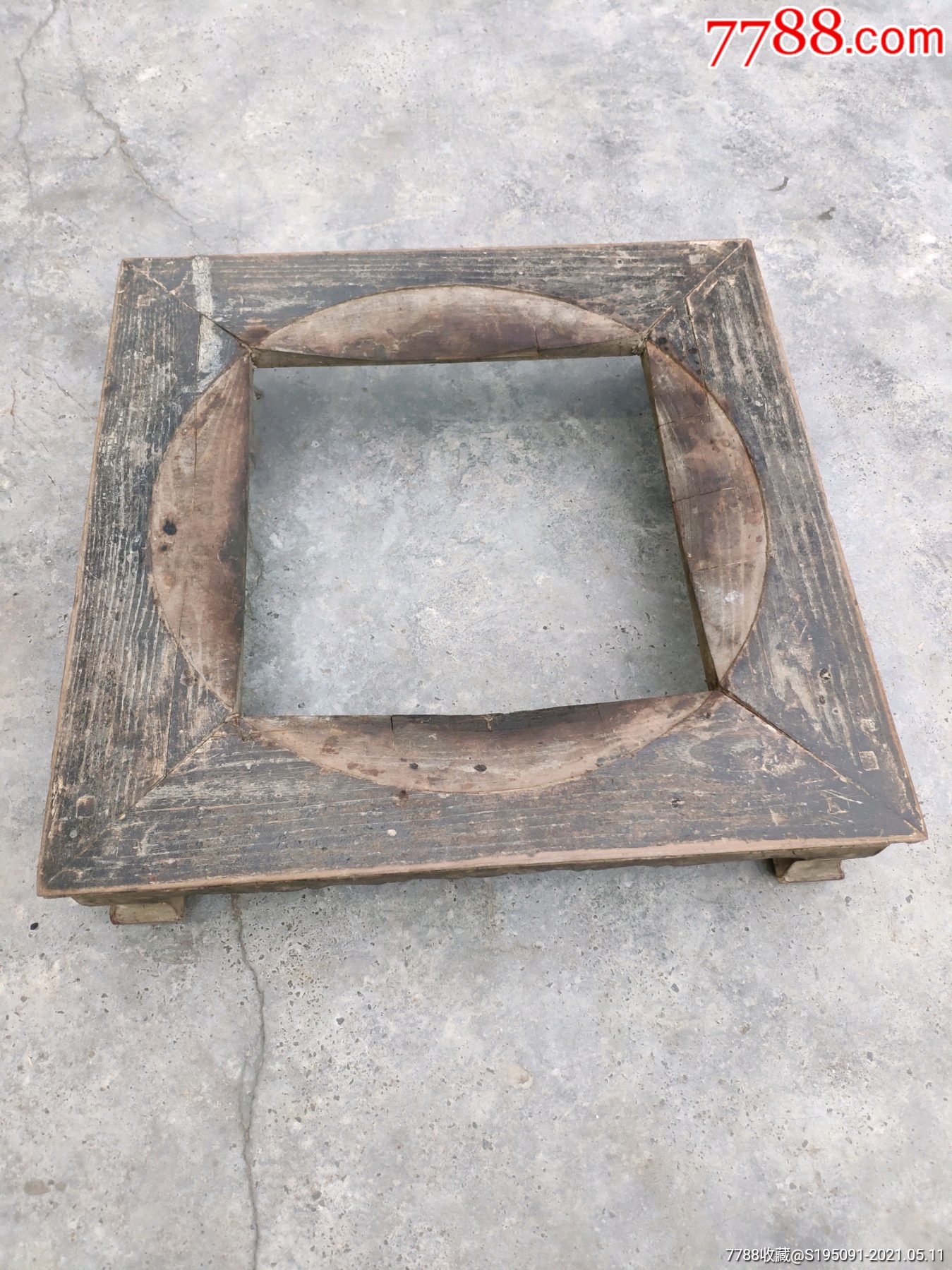 民国木制火盆架盆景奇石底座