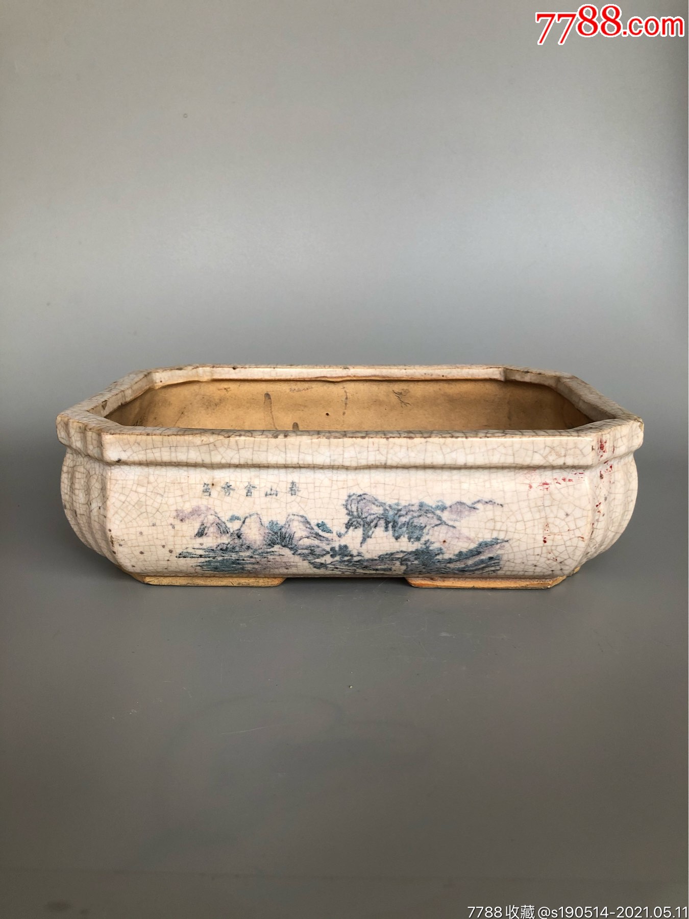 民国时期哥釉花盆