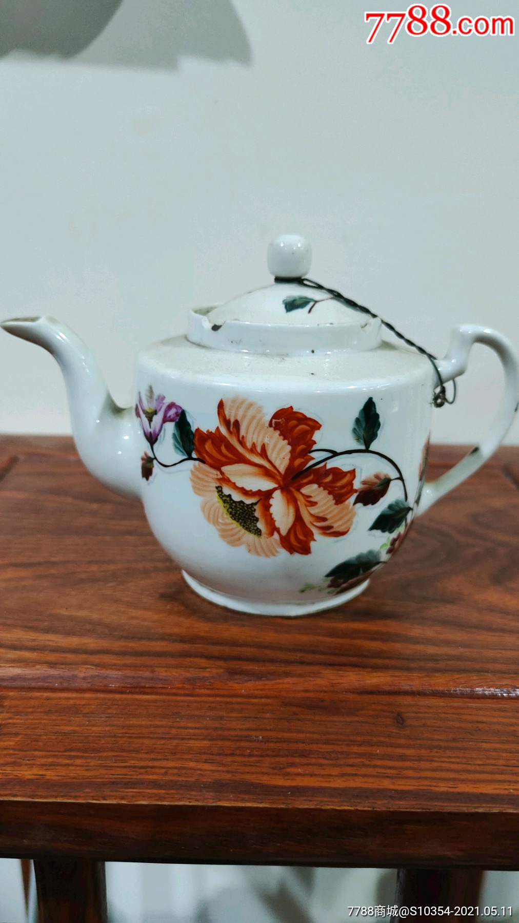 五十年代景市八工业社花卉茶壶