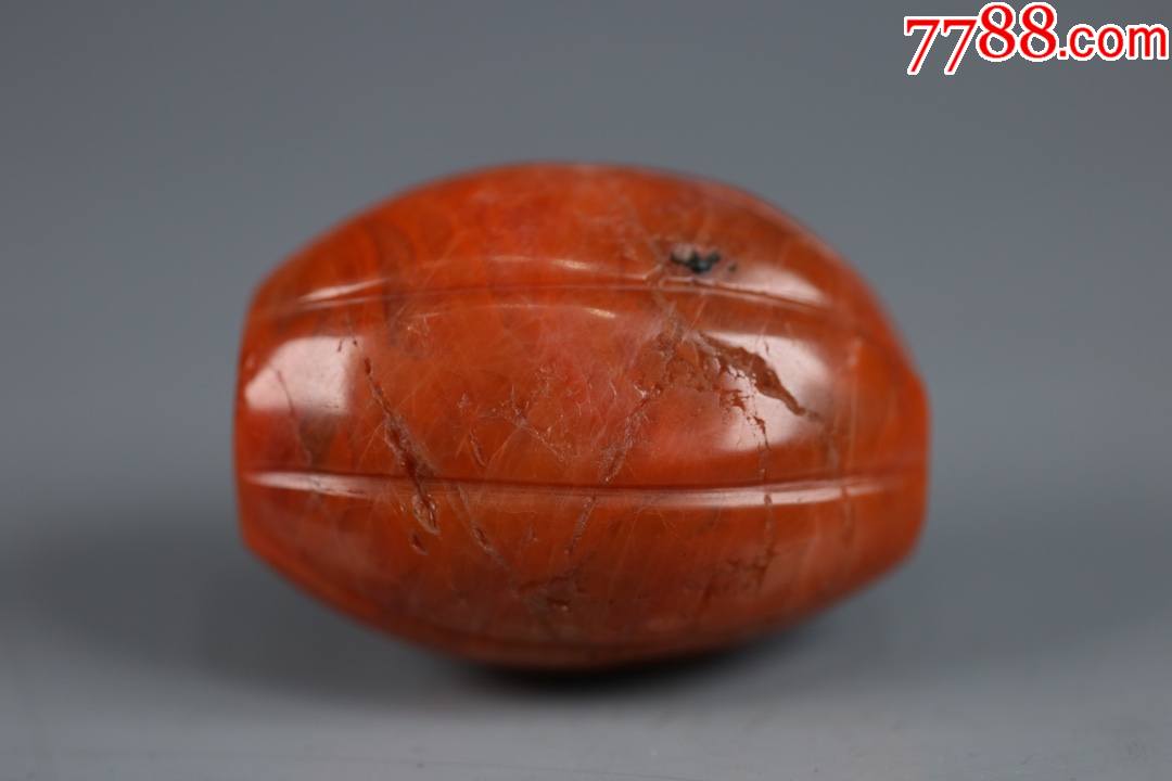 明清老南红玛瑙勒子