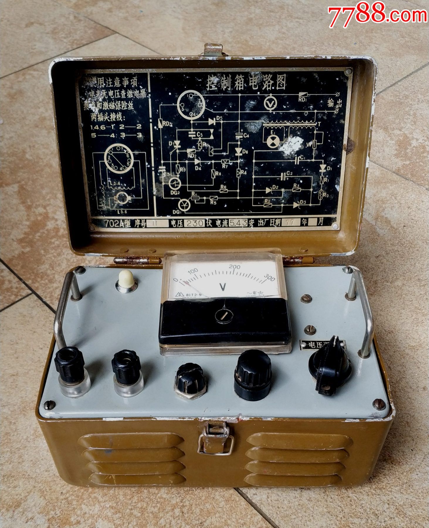 702a型发电机电源电压控制箱,电台,发报机,电影机专用