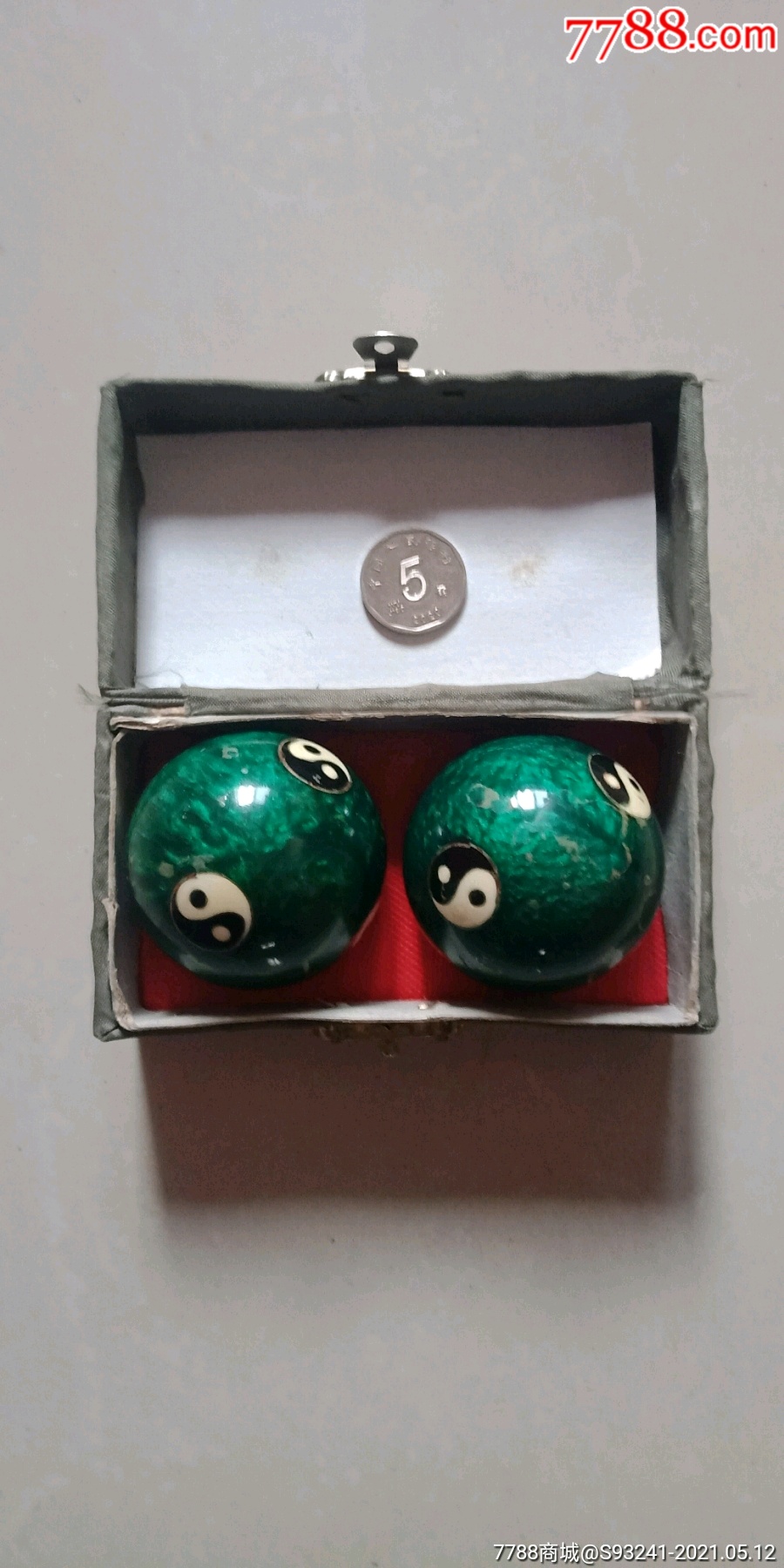 景泰蓝健身球一对