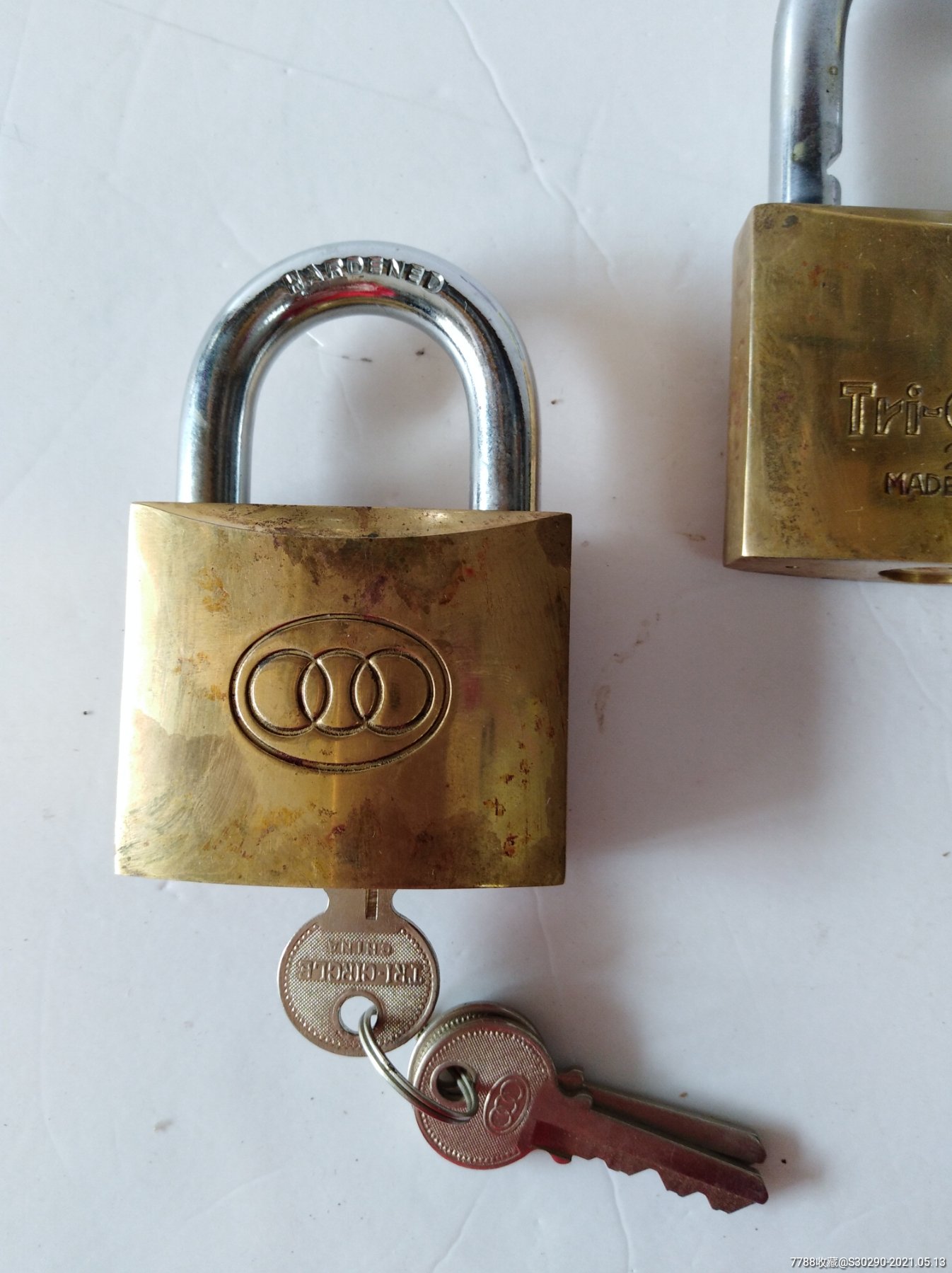 三环牌,大铜锁2把合售