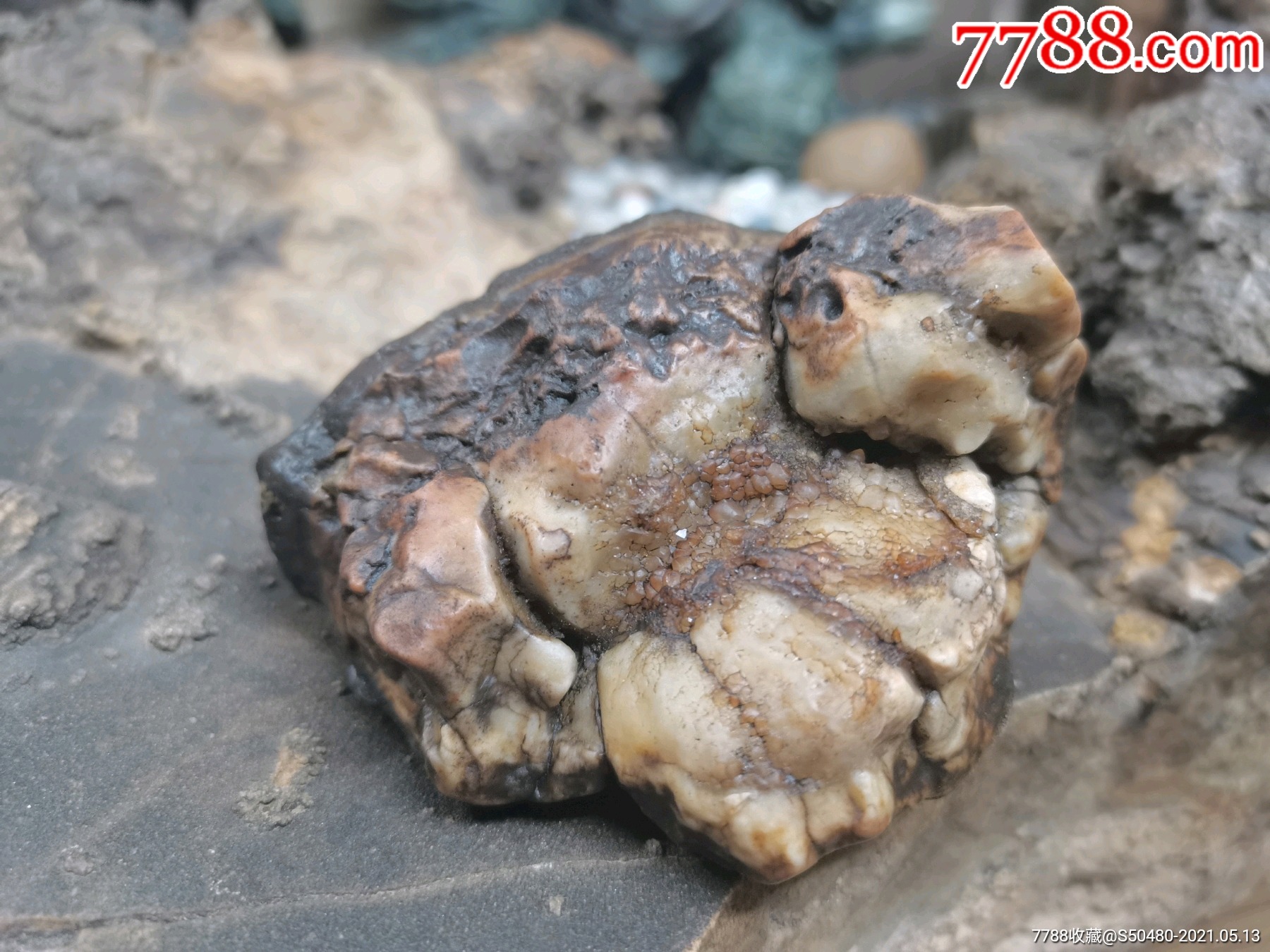 天然地表料戈壁石沙漠漆风凌石风砺石戈壁玛瑙原石马牙开片造型景观石