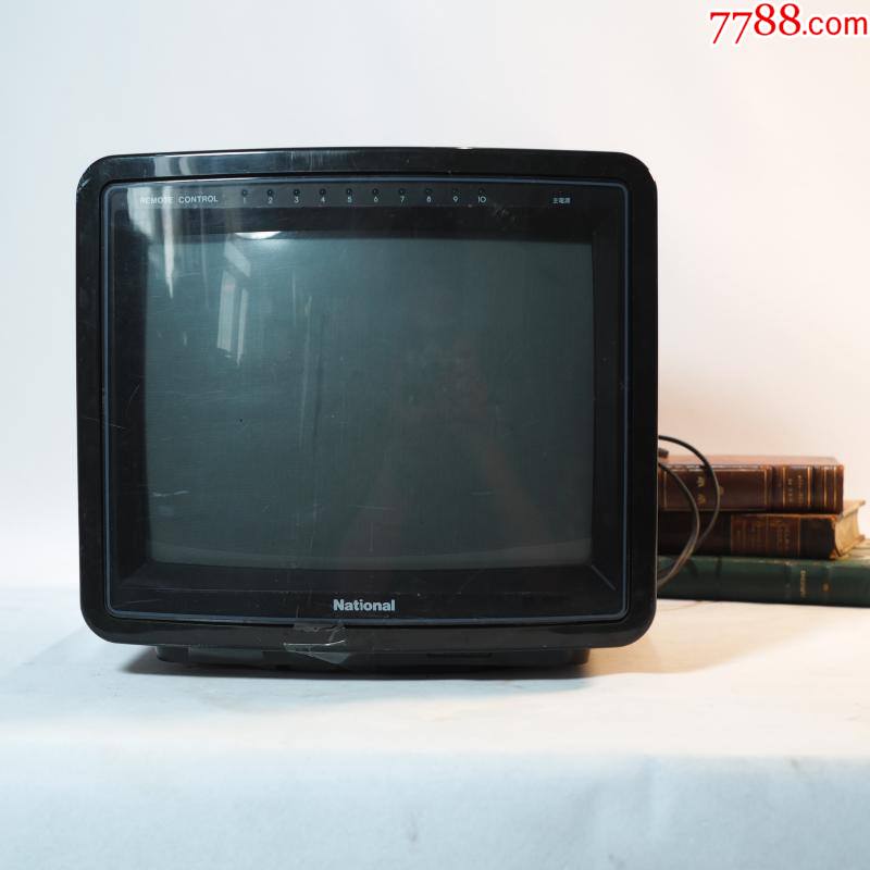 怀旧稀有日本早期老式松下小型微型黑白电视机有雪花民宿茶馆摆件