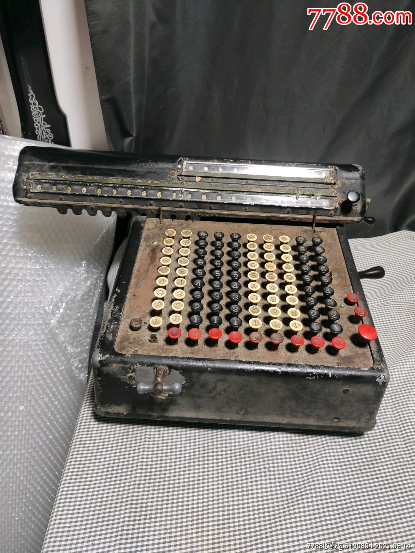 民国时期美国产monroe古董台式手摇计算器