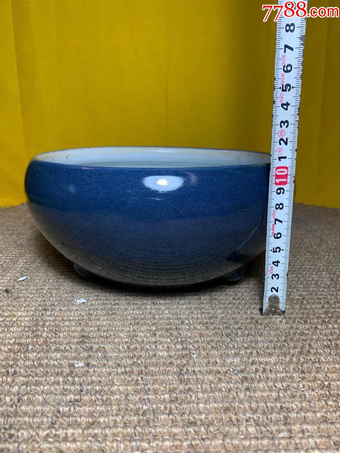 大开门,清代乾隆年间蓝釉大笔洗_价格2338元_第1张_7788商城__七七八