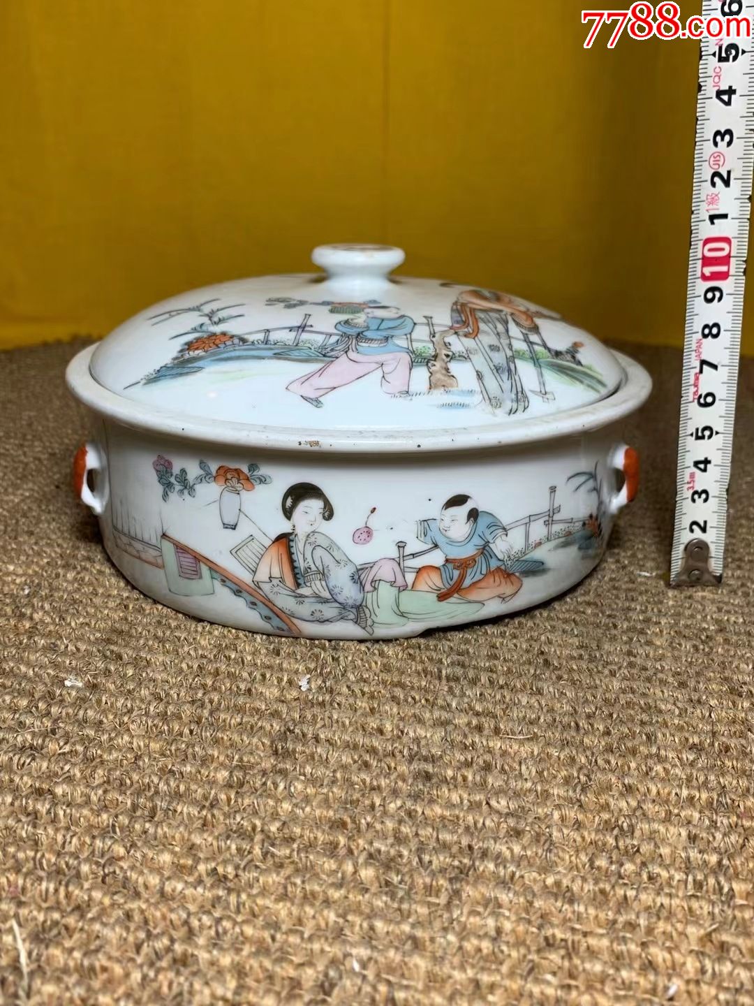 清未民初高茂兴作粉彩仕女一品锅