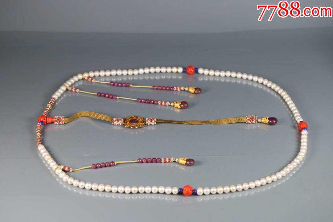 藏家旧藏清代老东珠朝珠