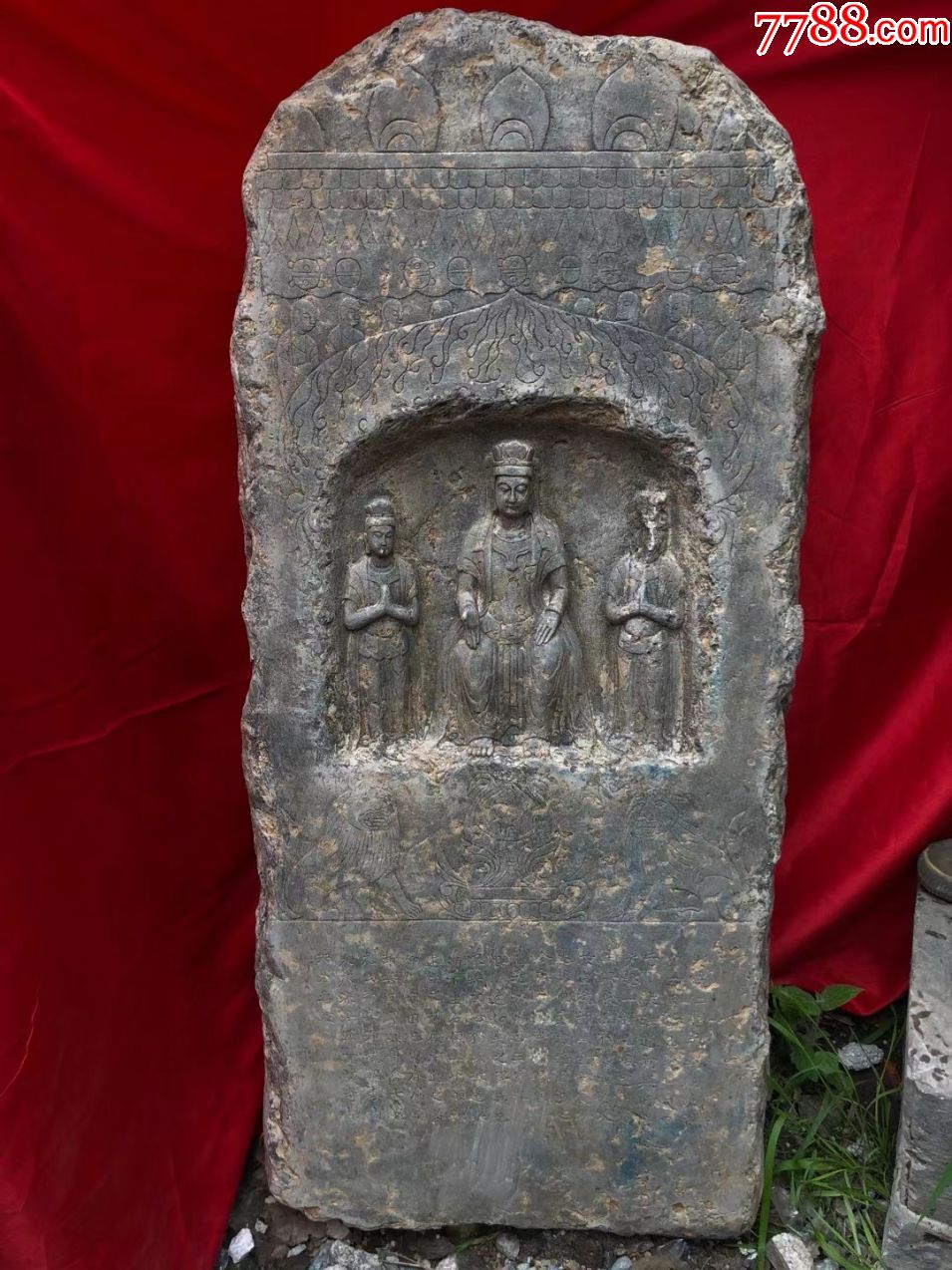 精美青石佛碑