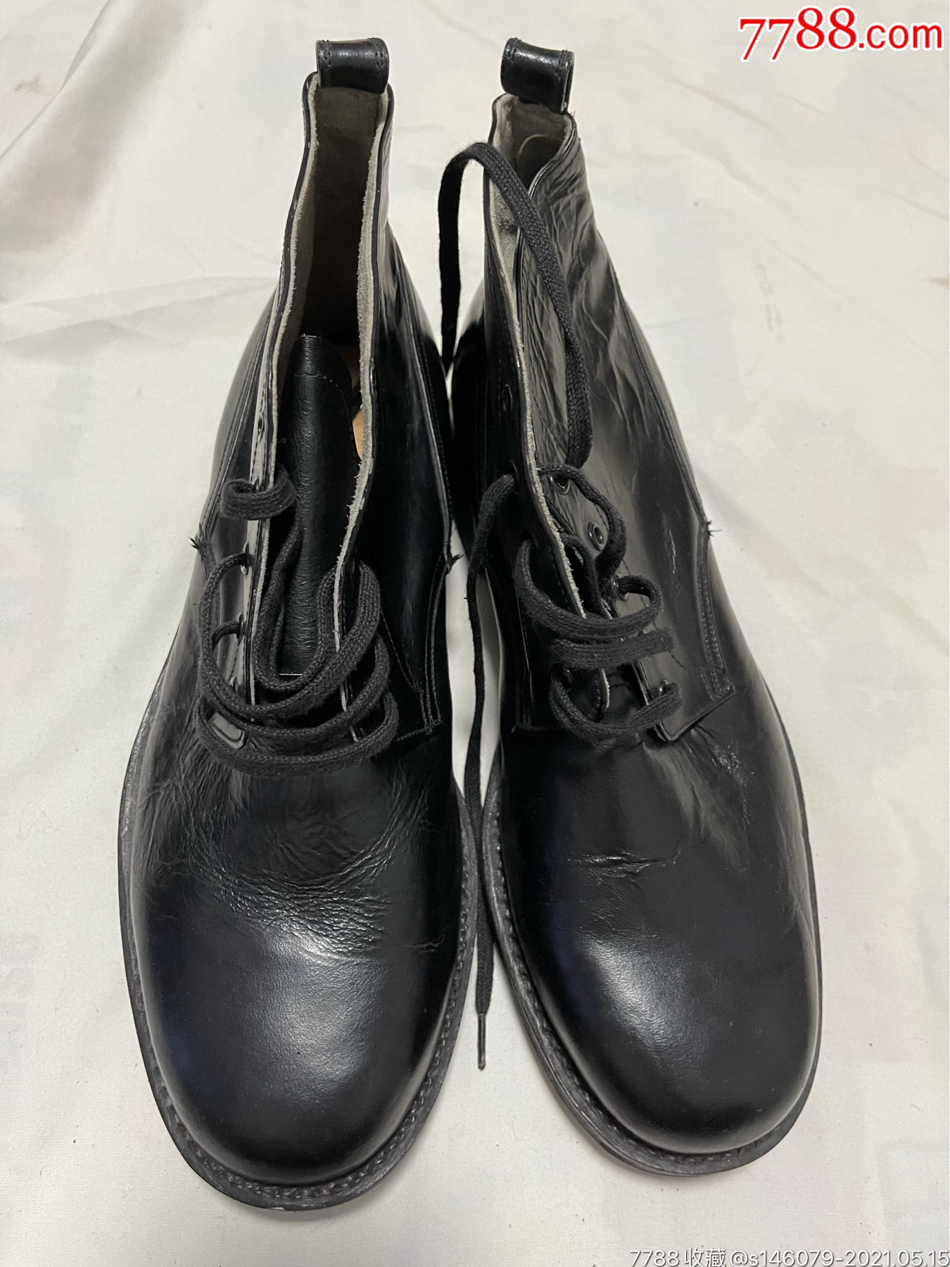 上海喜喜牌皮鞋王字底