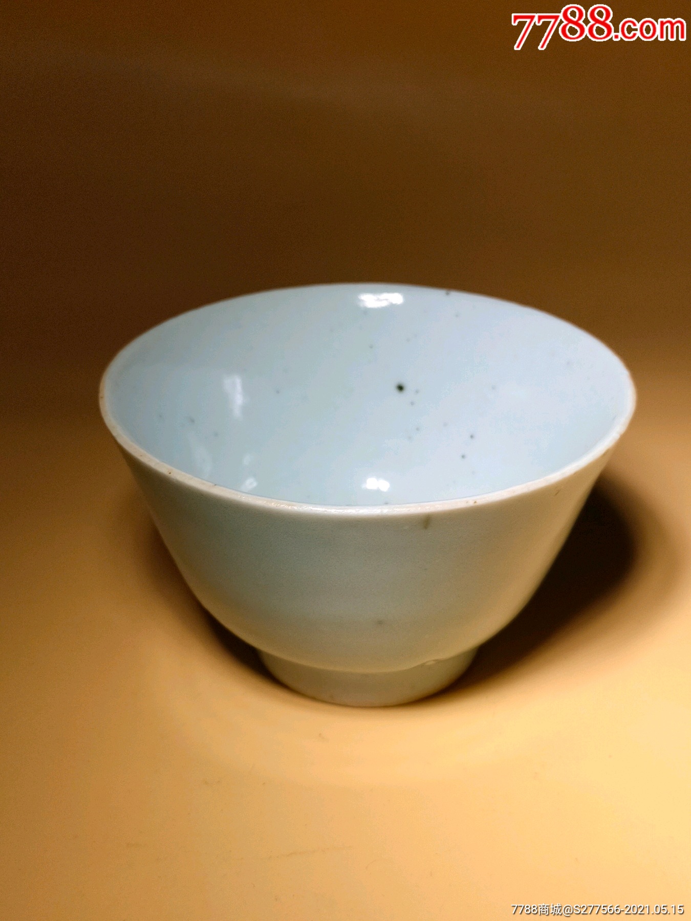 清代天青釉茶碗_青瓷/秘色瓷_第1张_7788瓷器