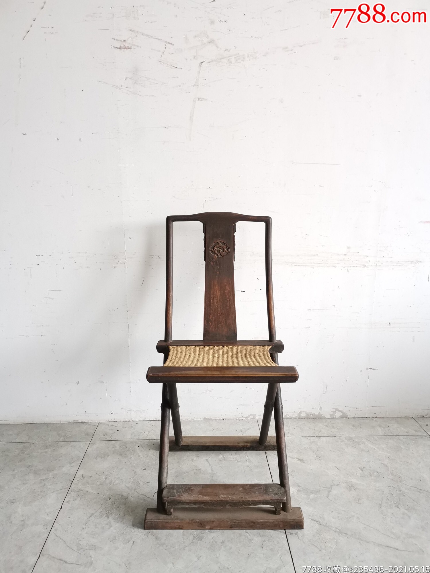 清代榆木交椅全品