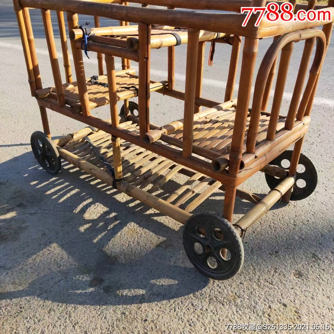 纯天然竹子儿童幼儿推车民俗怀旧