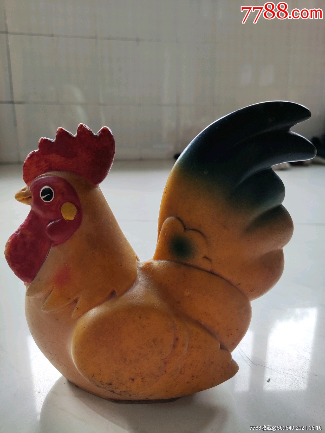 50年代胶皮玩具大公鸡