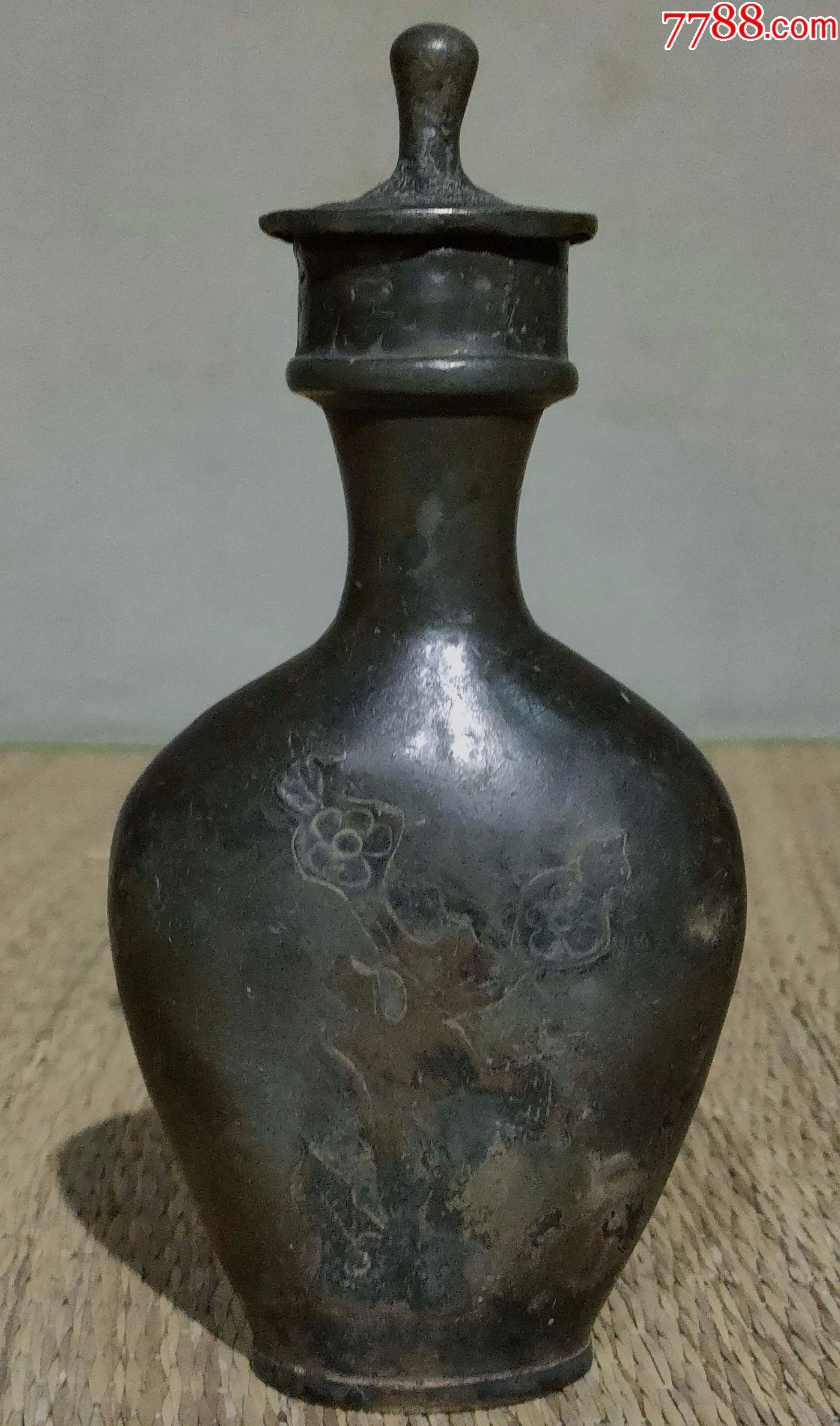 清代镶铜锡酒壶_价格450元【小小陈古玩】_第1张_7788收藏__收藏热线