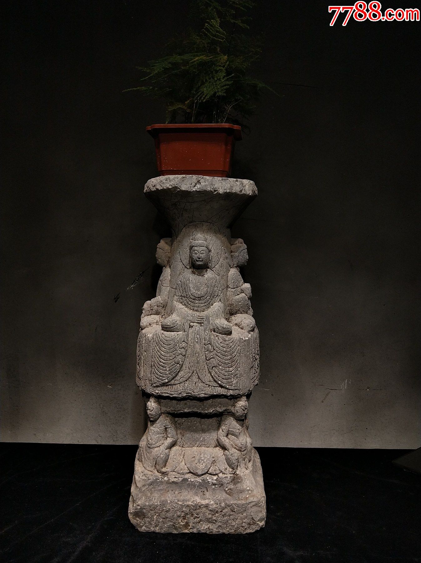 四面佛像青石佛龛