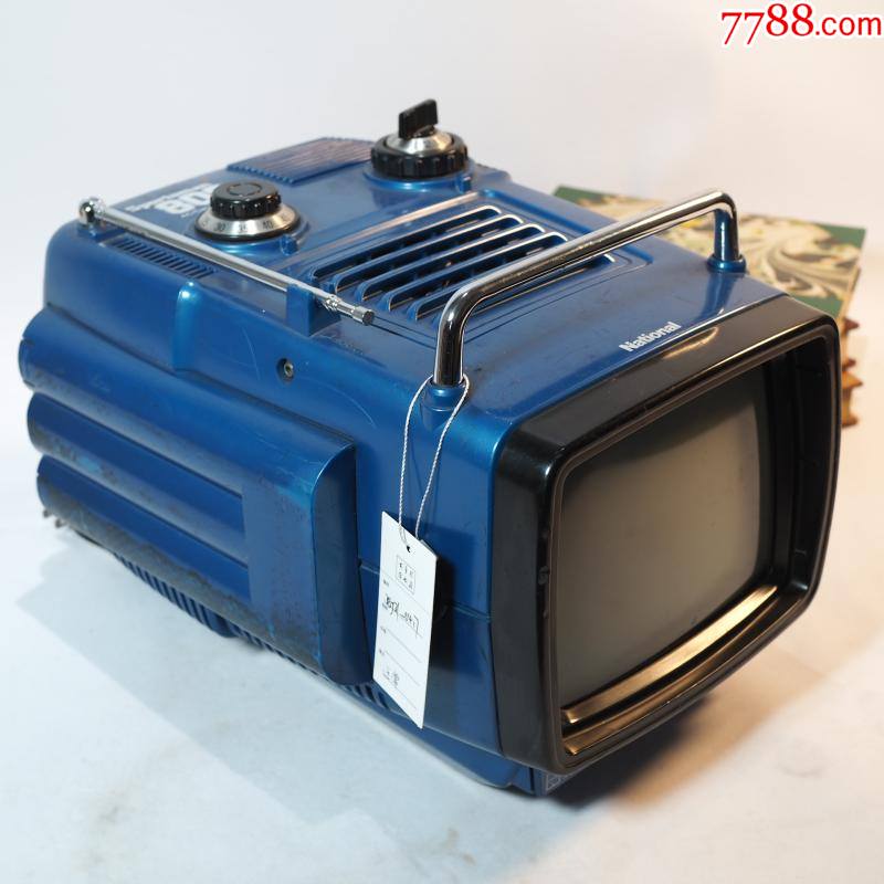 怀旧稀有古董老式松下76年制微型迷你袖珍便携黑白电视机可用摆件