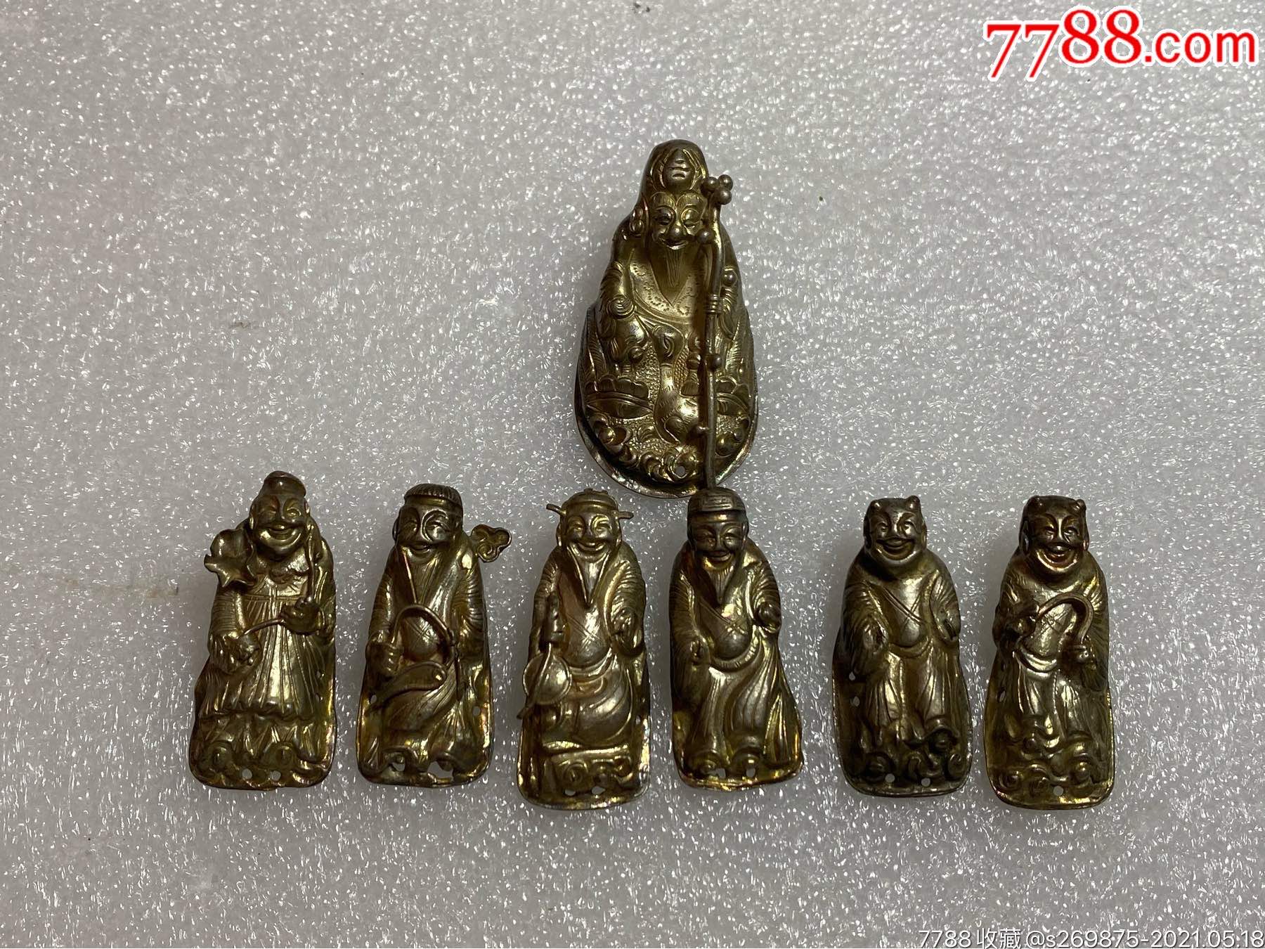 清代银帽花八仙人物