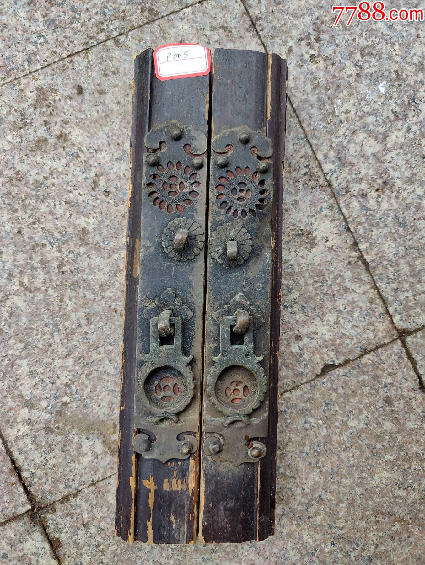 清代满工浮雕铜锁具铜拉手古董古玩老物件铜器摆件民俗品