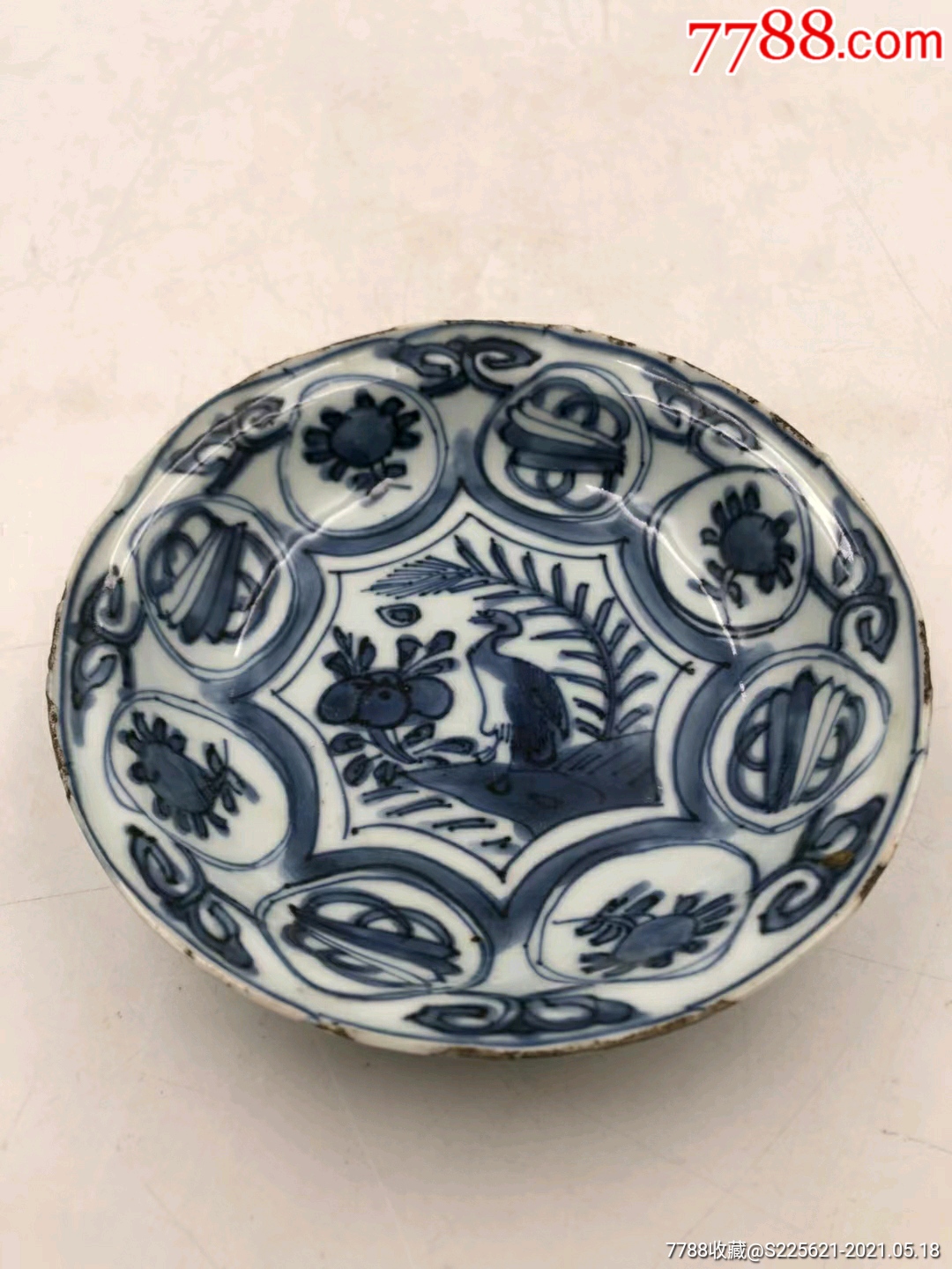 明代青花花鸟纹圆盘-青花瓷-7788商城__七七八八商品交易平台(7788.
