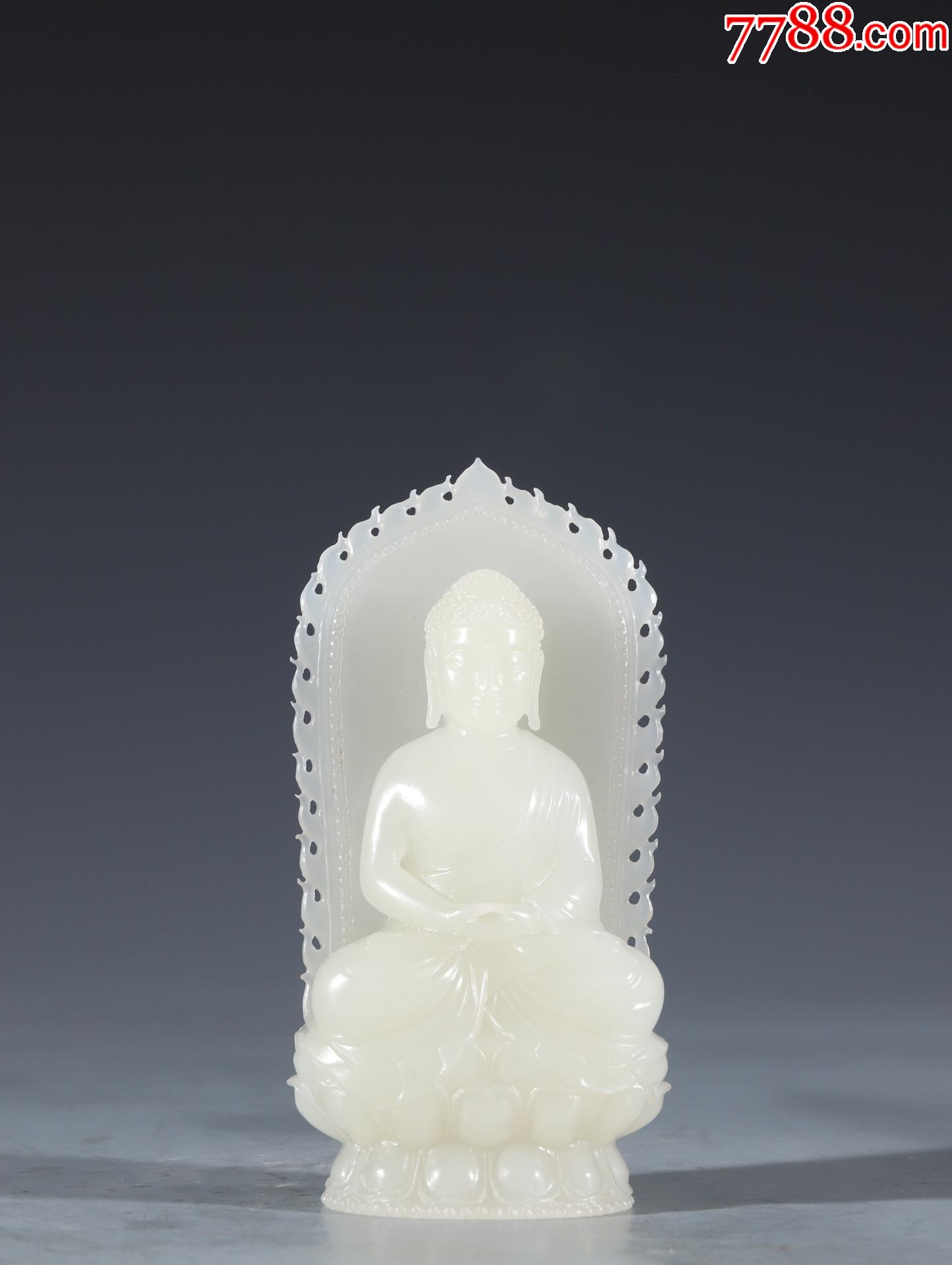 和田玉大日如来造像