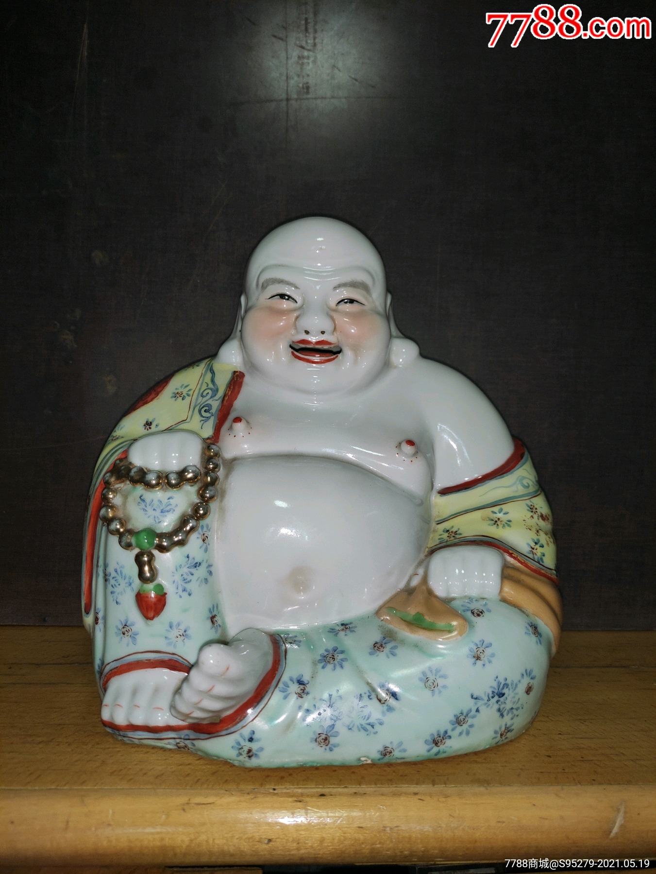 解放初粉彩瓷佛弥勒佛像_第2张_7788陶瓷