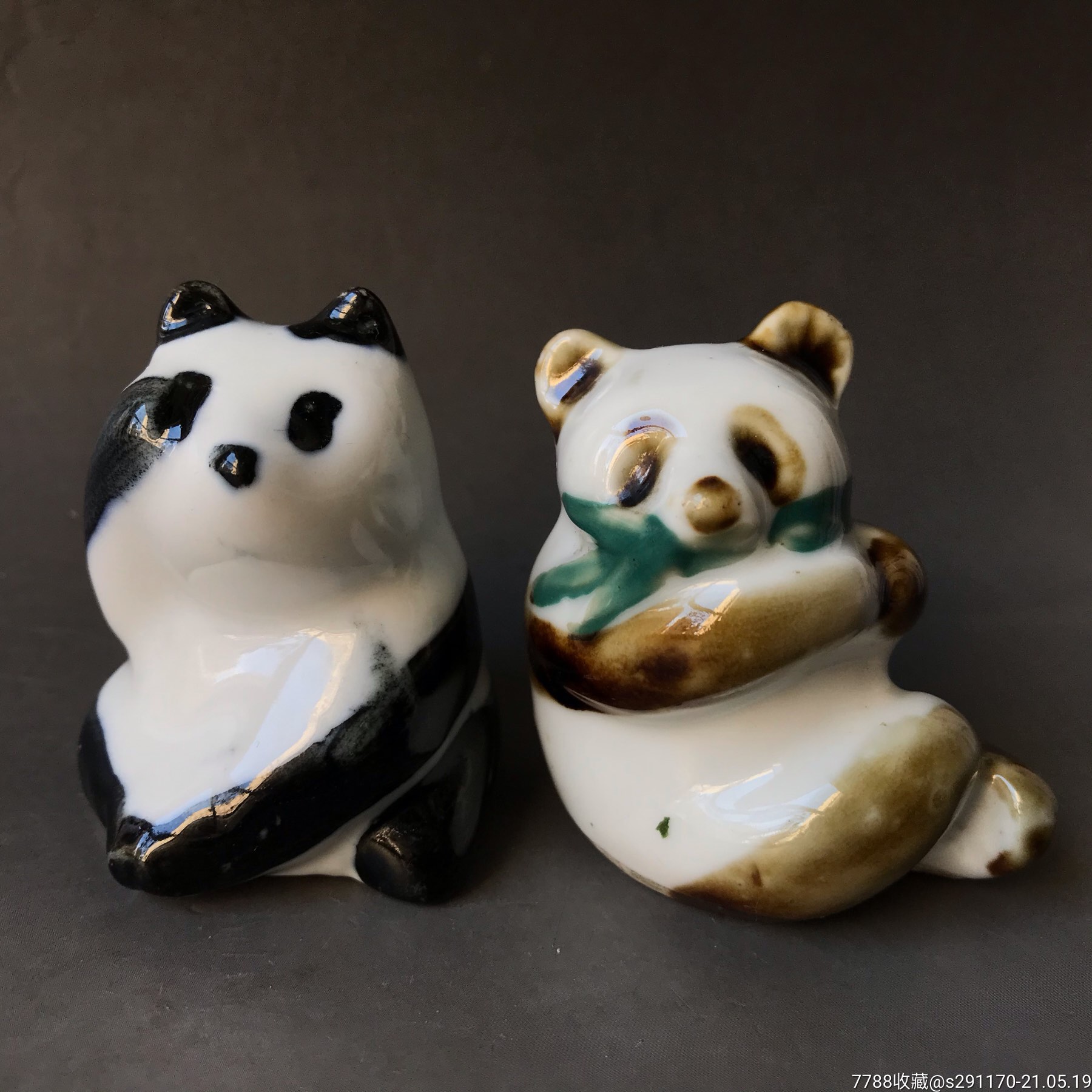 567熊猫瓷塑两个