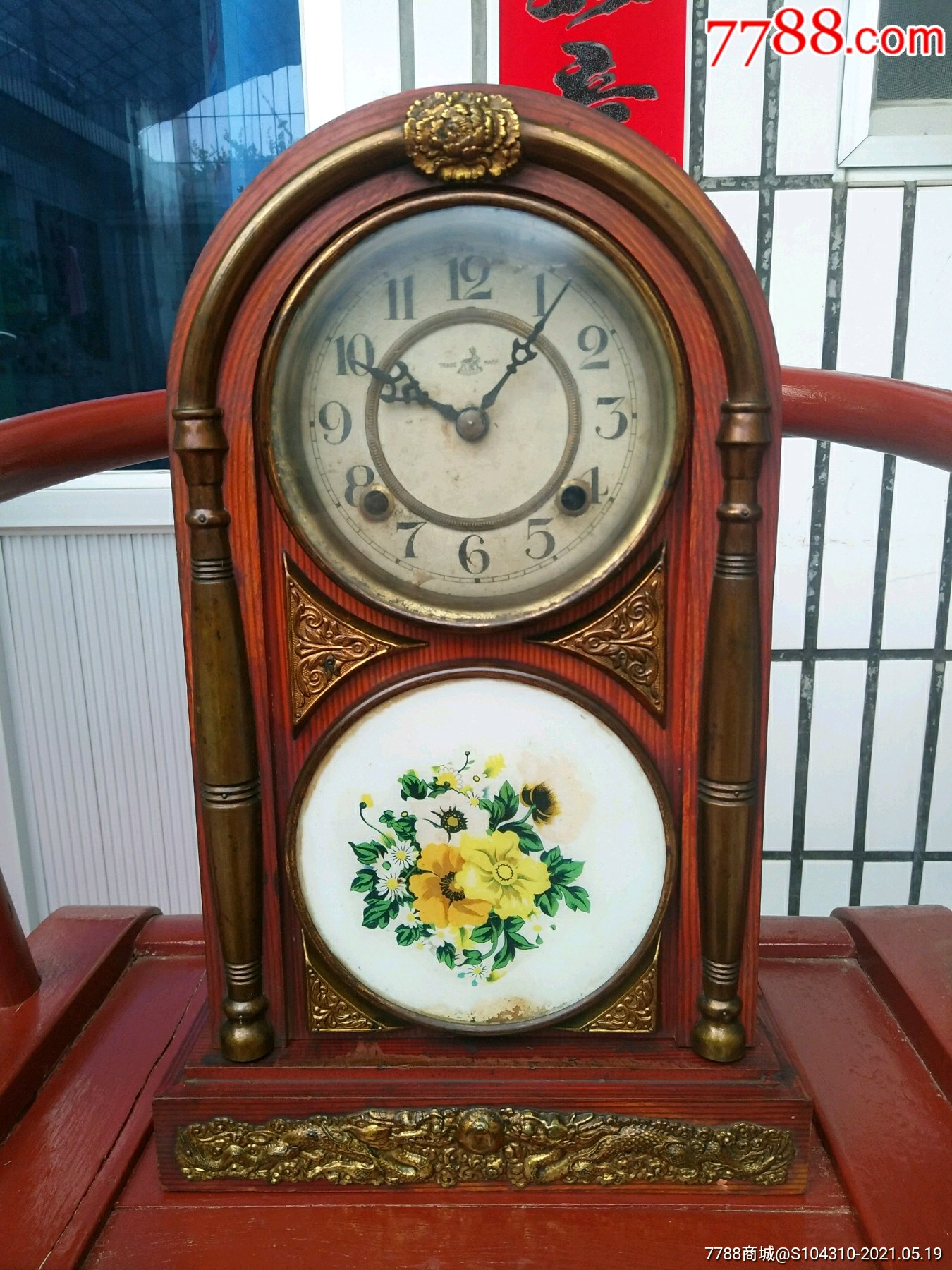 民国进口鹿牌老座钟