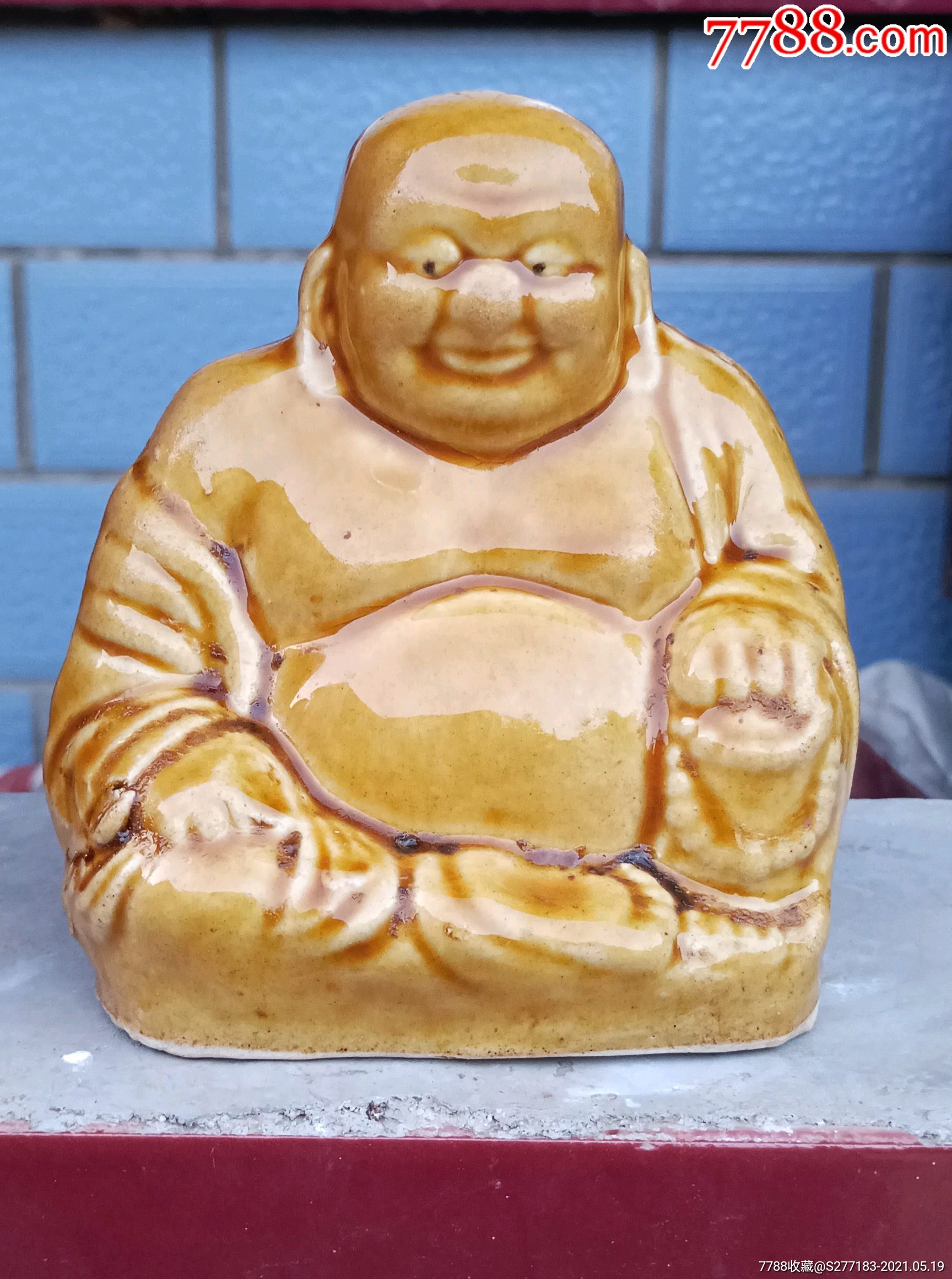 民国弥勒佛佛祖保存完整品相如图高15厘米喜结有缘人