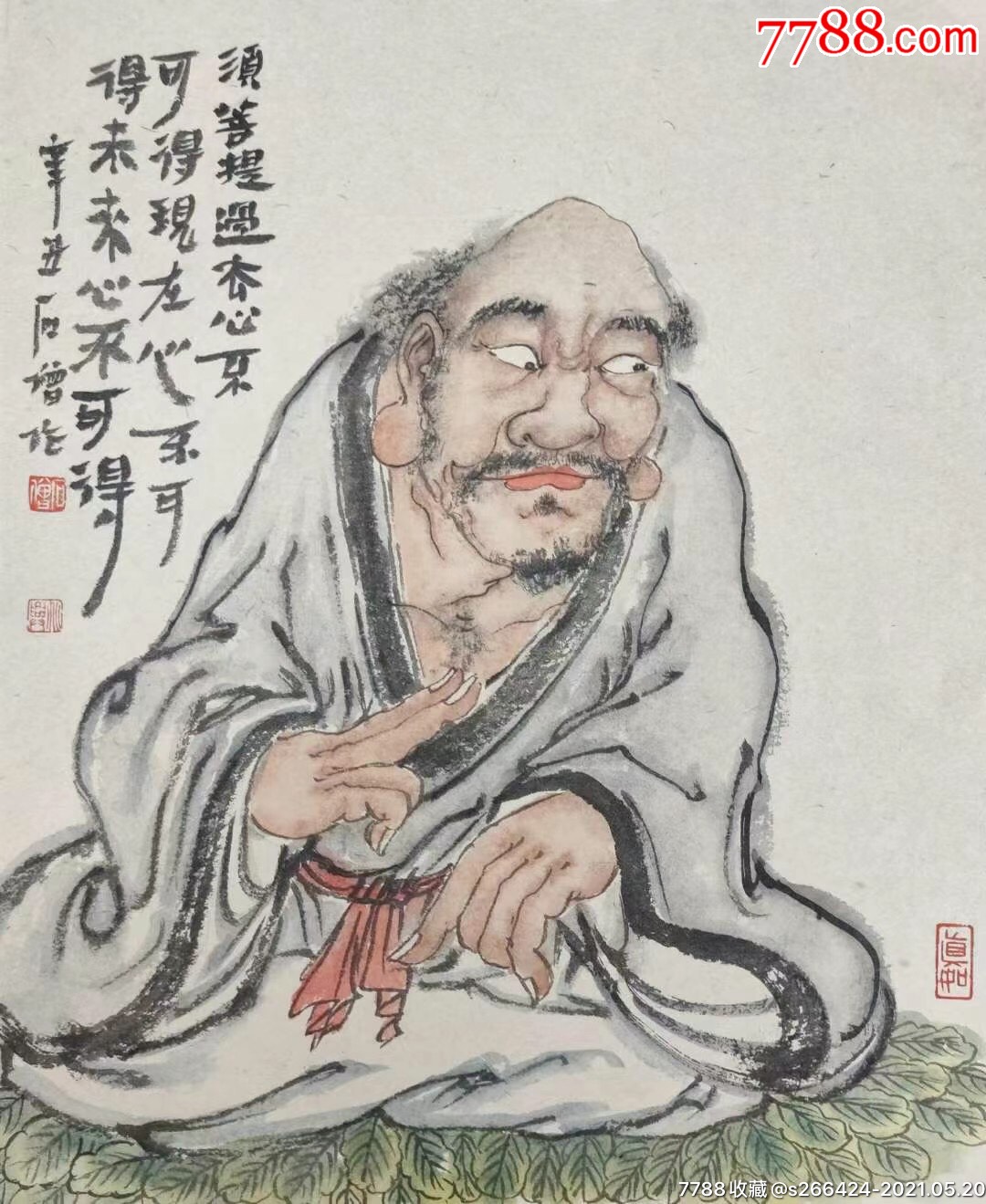 石僧-人物国画原作-7788书画网
