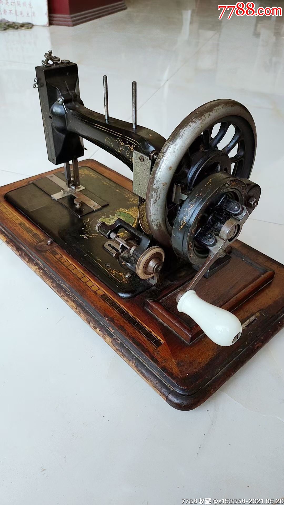 民国时期进口手提式手摇缝纫机_缝纫机_作品图片_收藏价格_7788纸艺