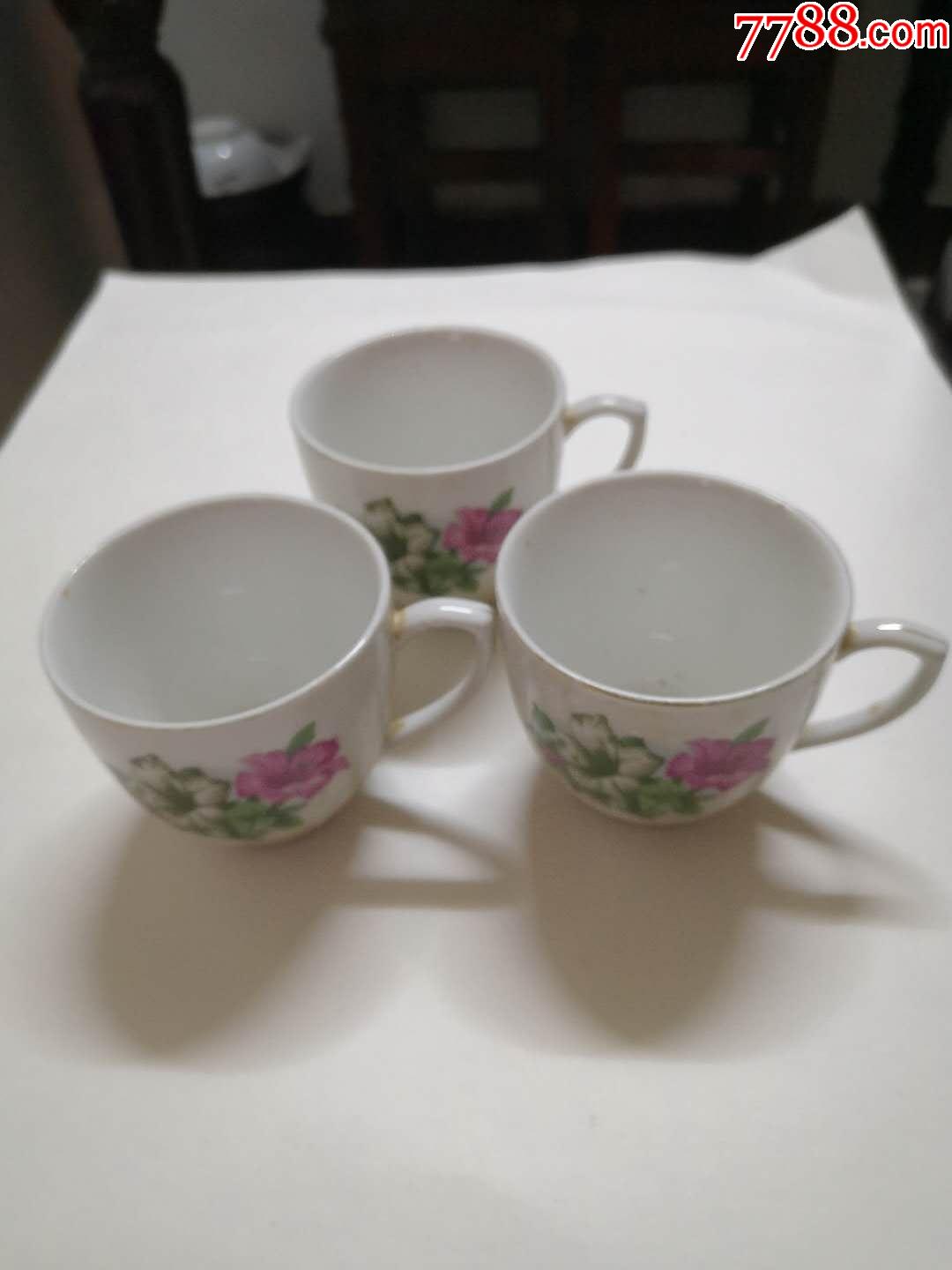瓷杯,三个合售-彩绘瓷/彩瓷-7788收藏