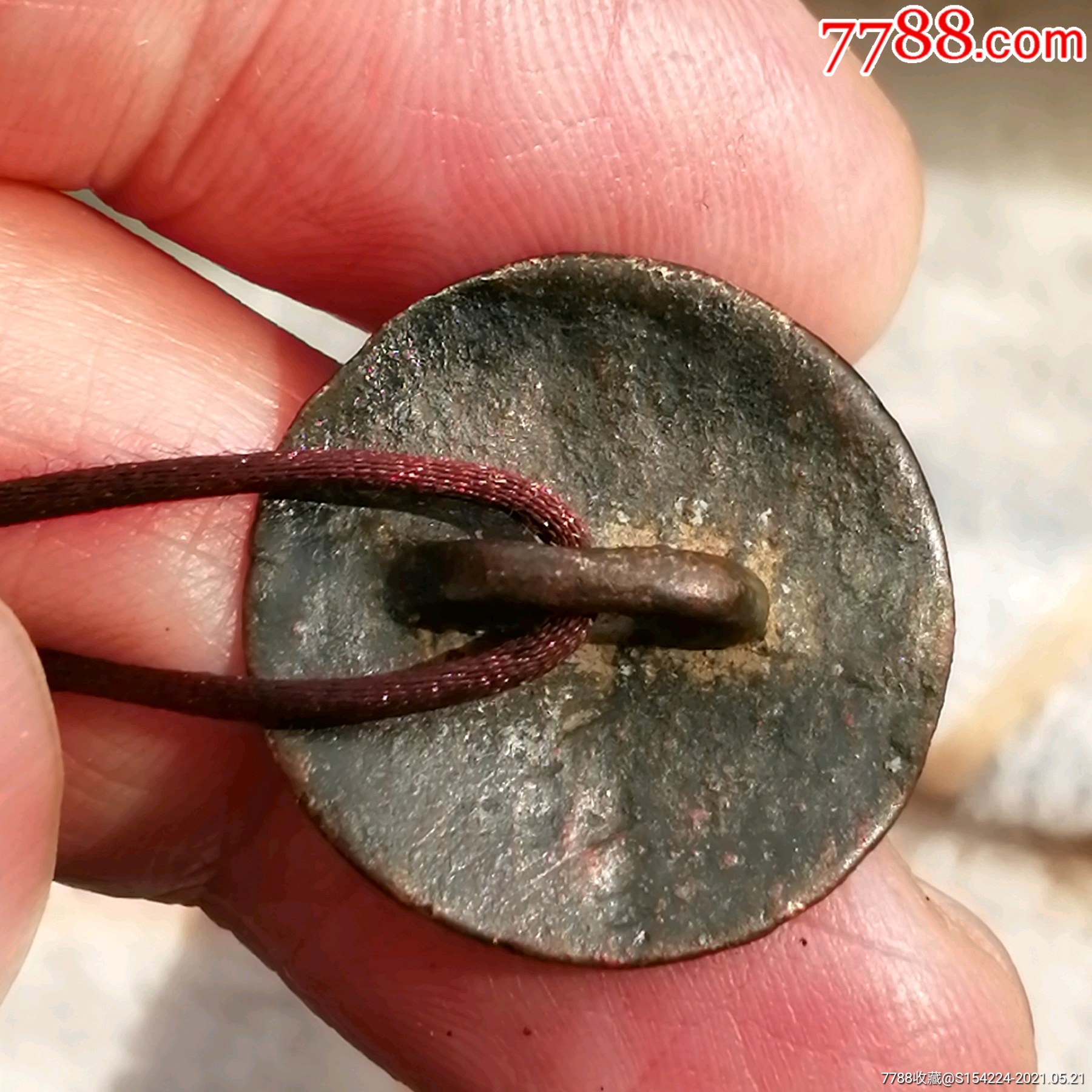 宋元时期最小的桥梁钮青铜随身小手镜_铜镜_第2张_7788玉器收藏