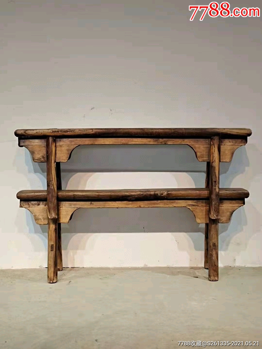 榆木长凳榫卯结构全品无松动需要的结缘