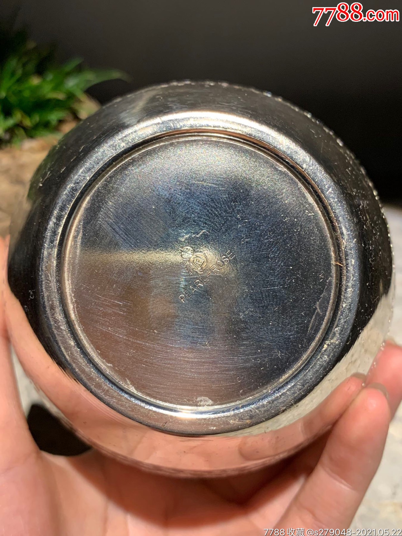 日本铜镀银茶叶罐