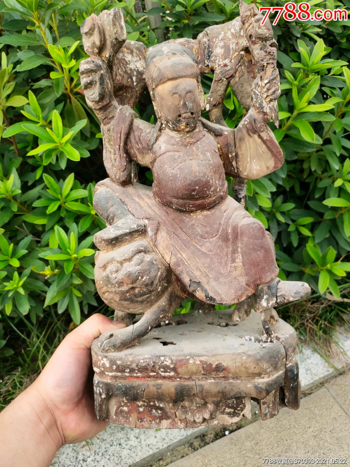 清早期木雕药王一尊
