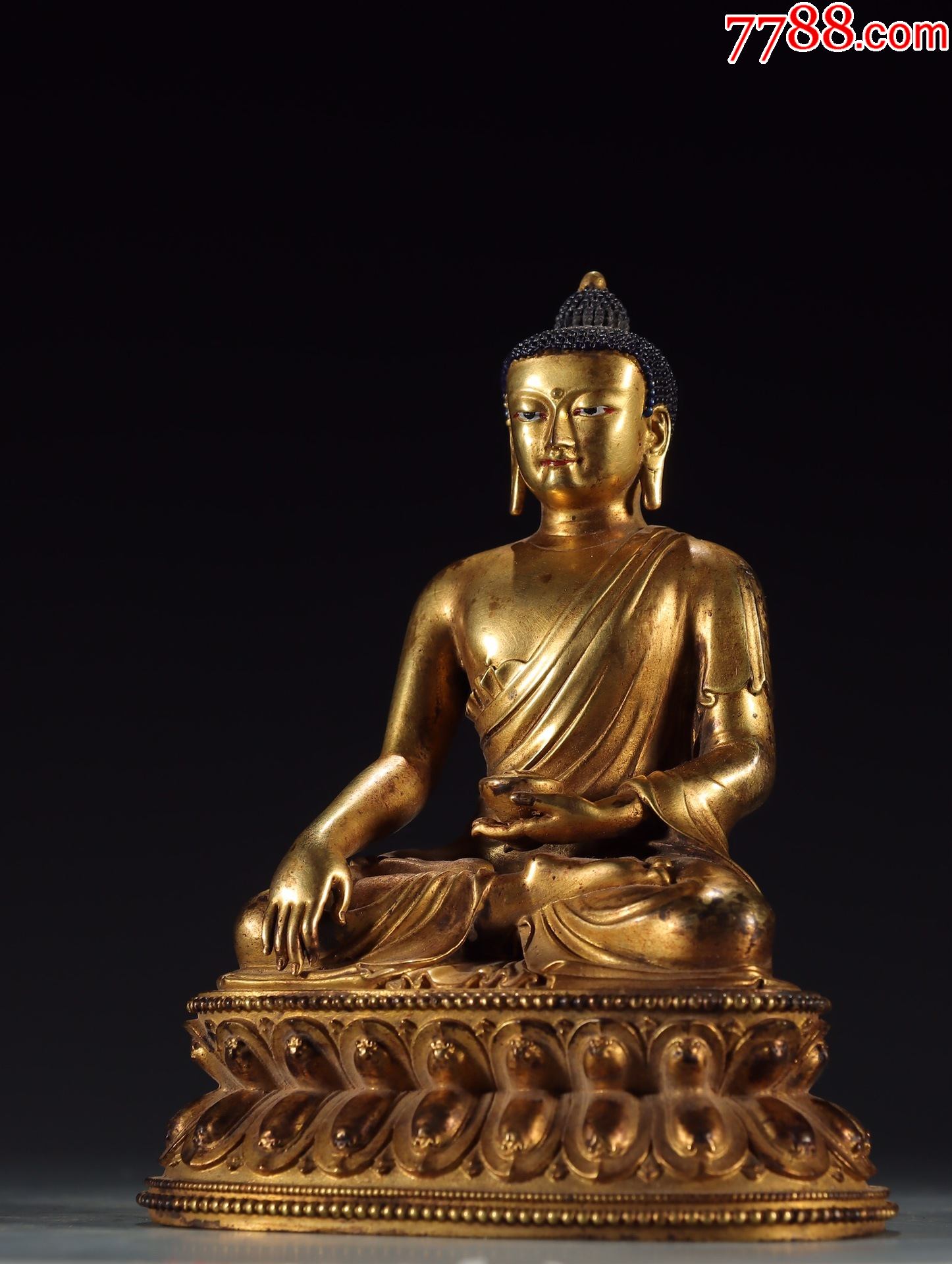 铜鎏金药师佛造像_铜像/铜佛像_图片鉴赏_收藏价格_7788铜器收藏