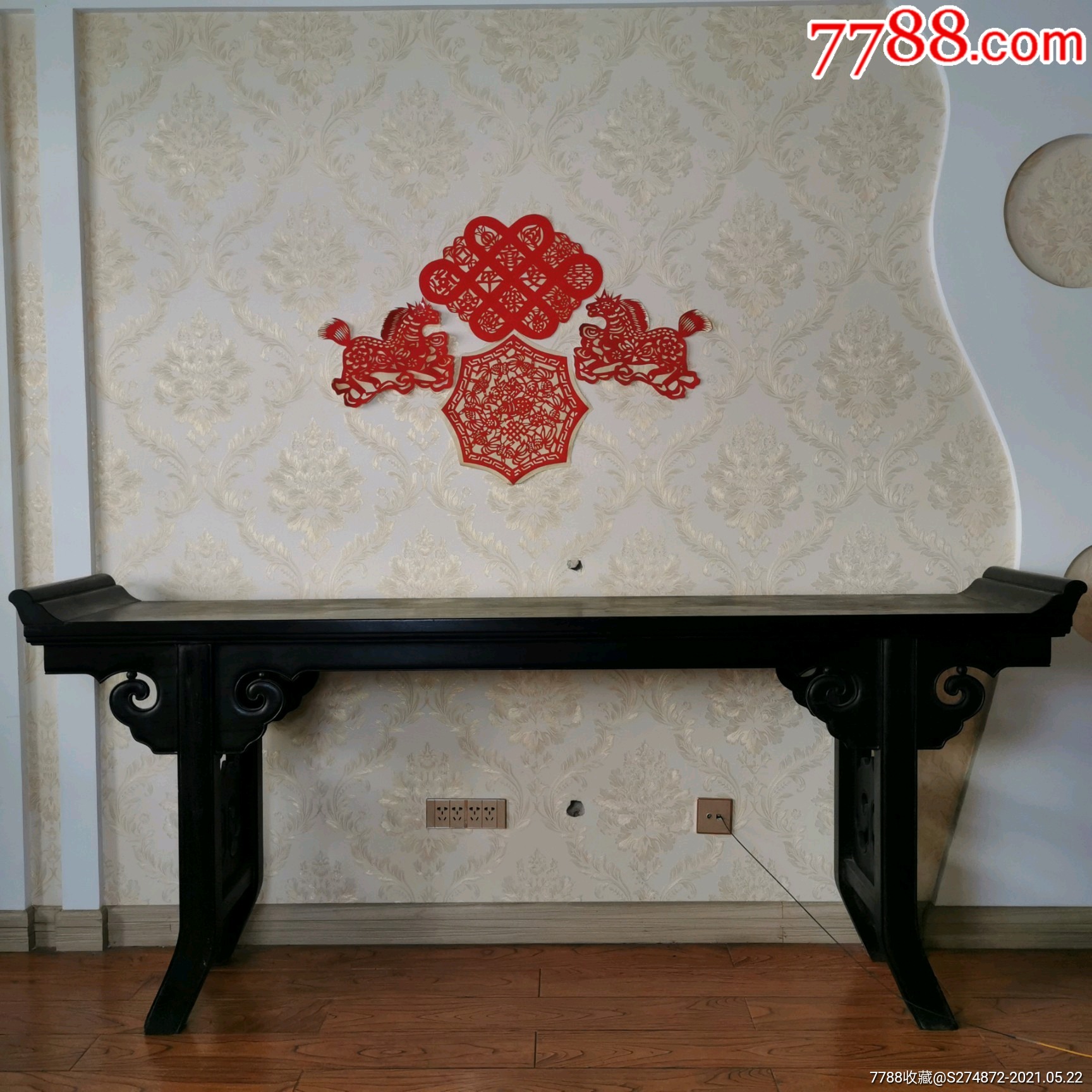 清代铁力木条案翘头案古董家具收藏民俗博物馆老家具_价格22000元