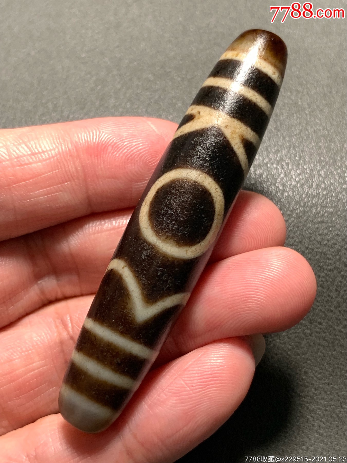 藏传天地山水超大天珠7215毫米