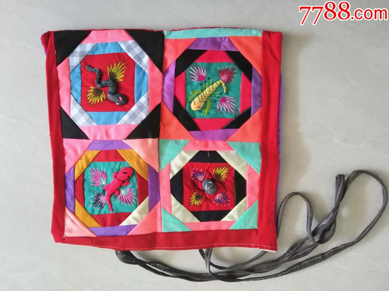 老布老刺绣,手工自制布拎兜,全新.