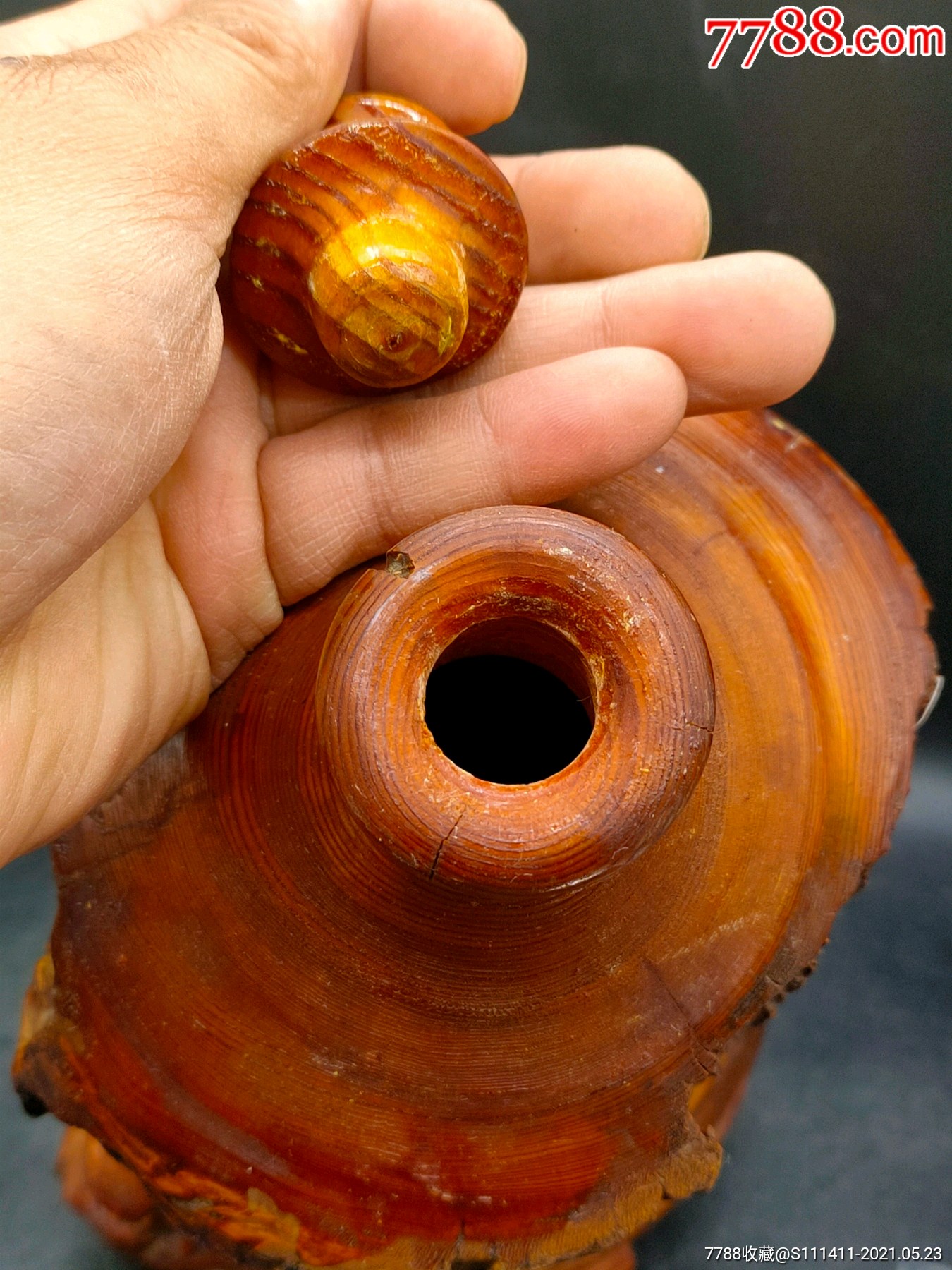 北沉香明子木实木花瓶